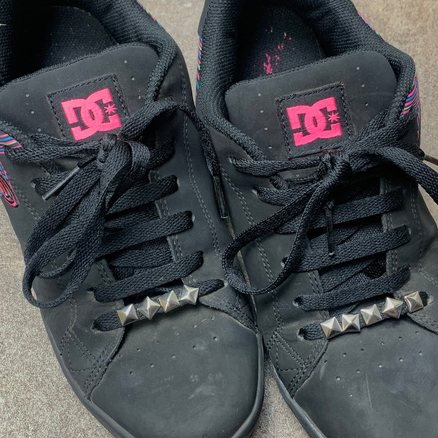 DC Shoes Pixie 4 00s black pink chunky trainers
