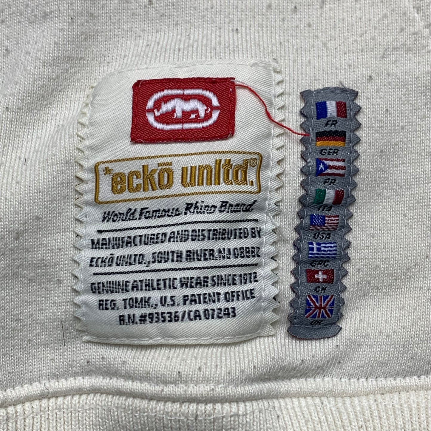 Ecko Unltd. 00s cream brown graphic hoodie