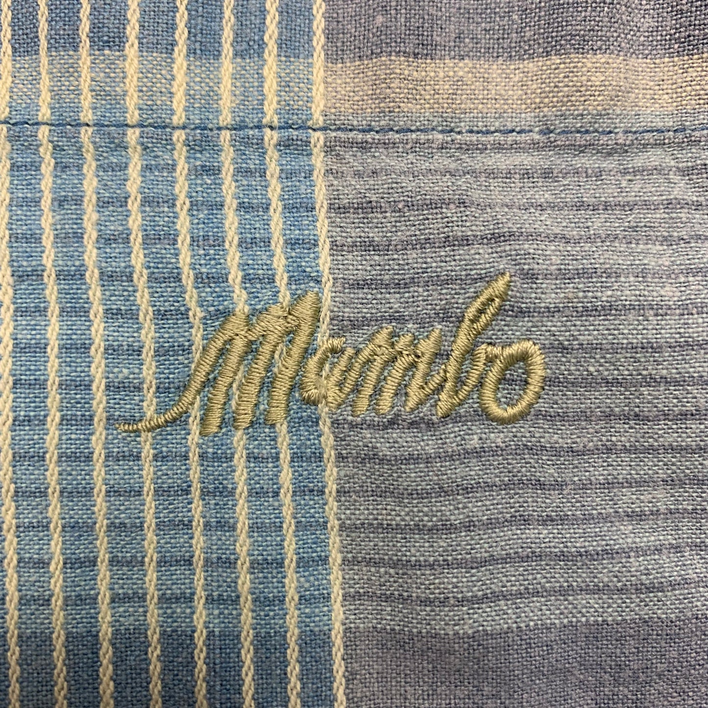 Mambo 90s blue plaid boxy shirt