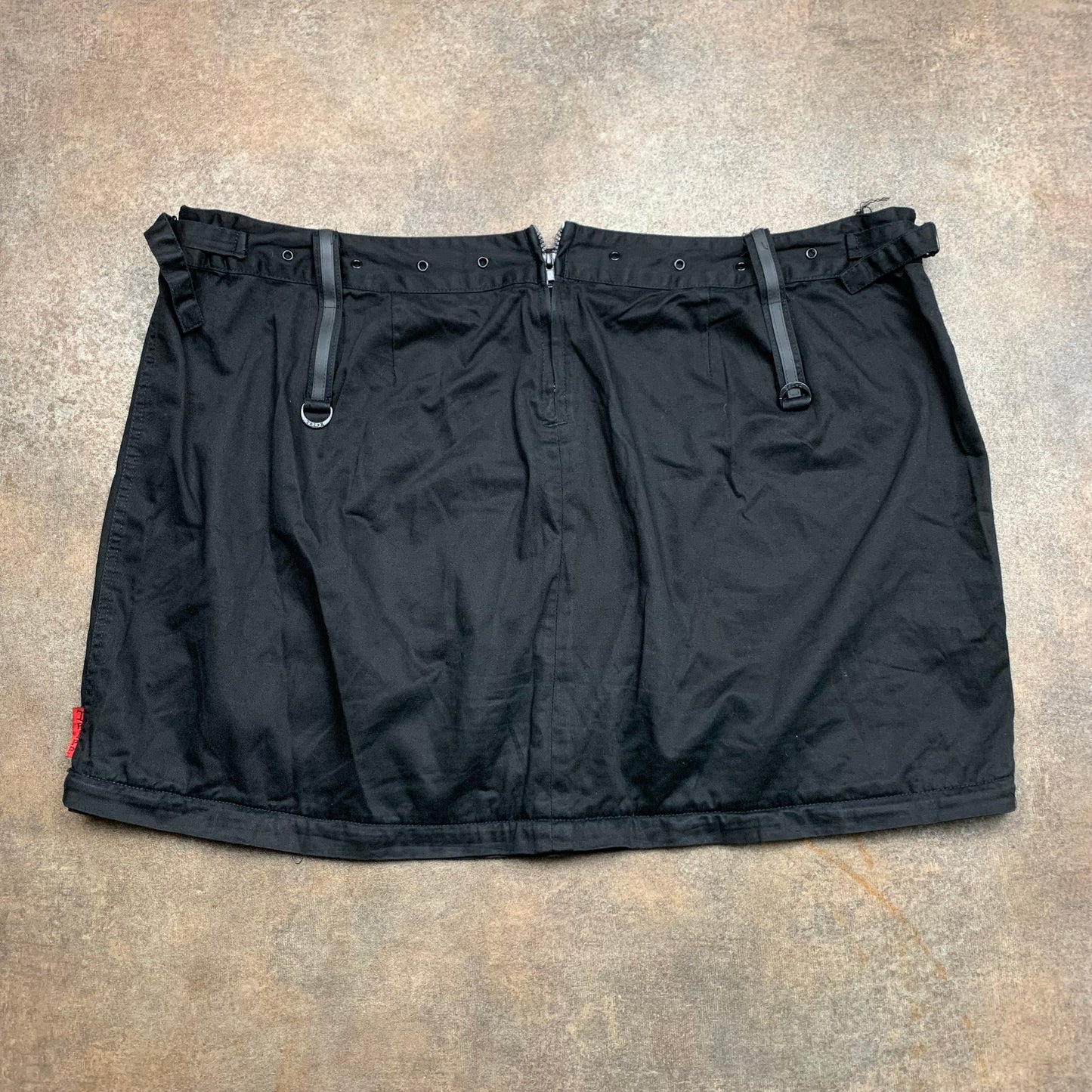 Tripp NYC 00s black grunge goth maxi short skirt