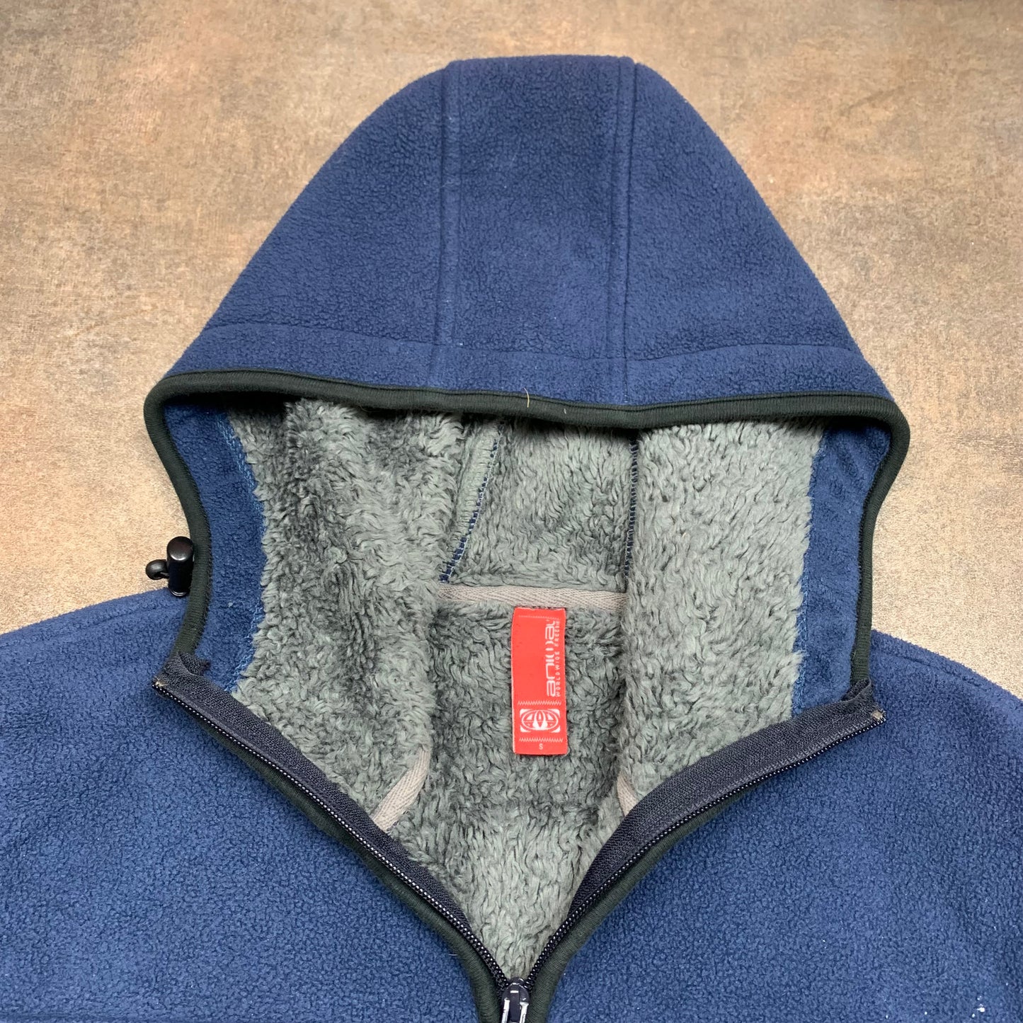 Animal 00s navy graphic lined fleece hoodie