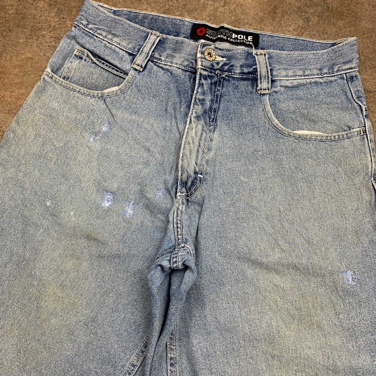 Southpole 00s pale blue baggy jorts