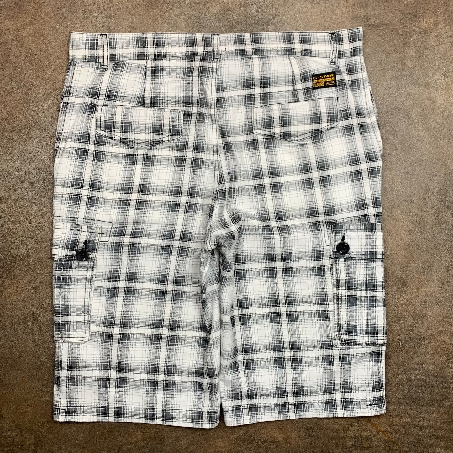 G-Star Raw 00s baggy plaid cargo shorts