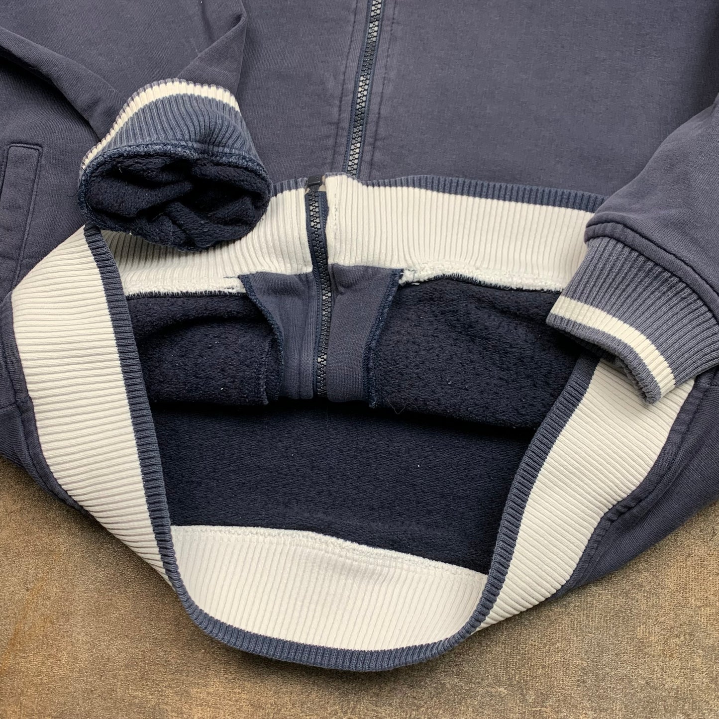 Southpole 00s navy graphic zip hoodie