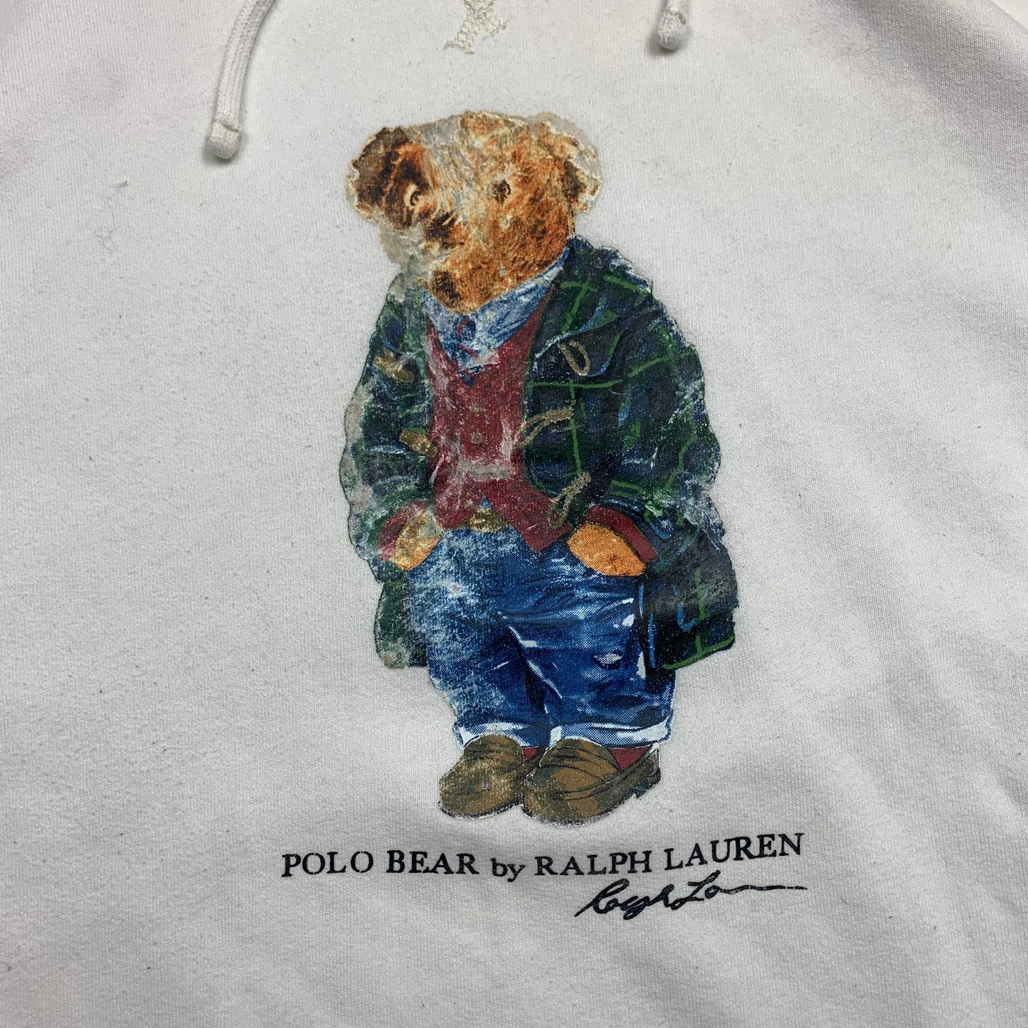 Polo Ralph Lauren white teddy bear hoodie