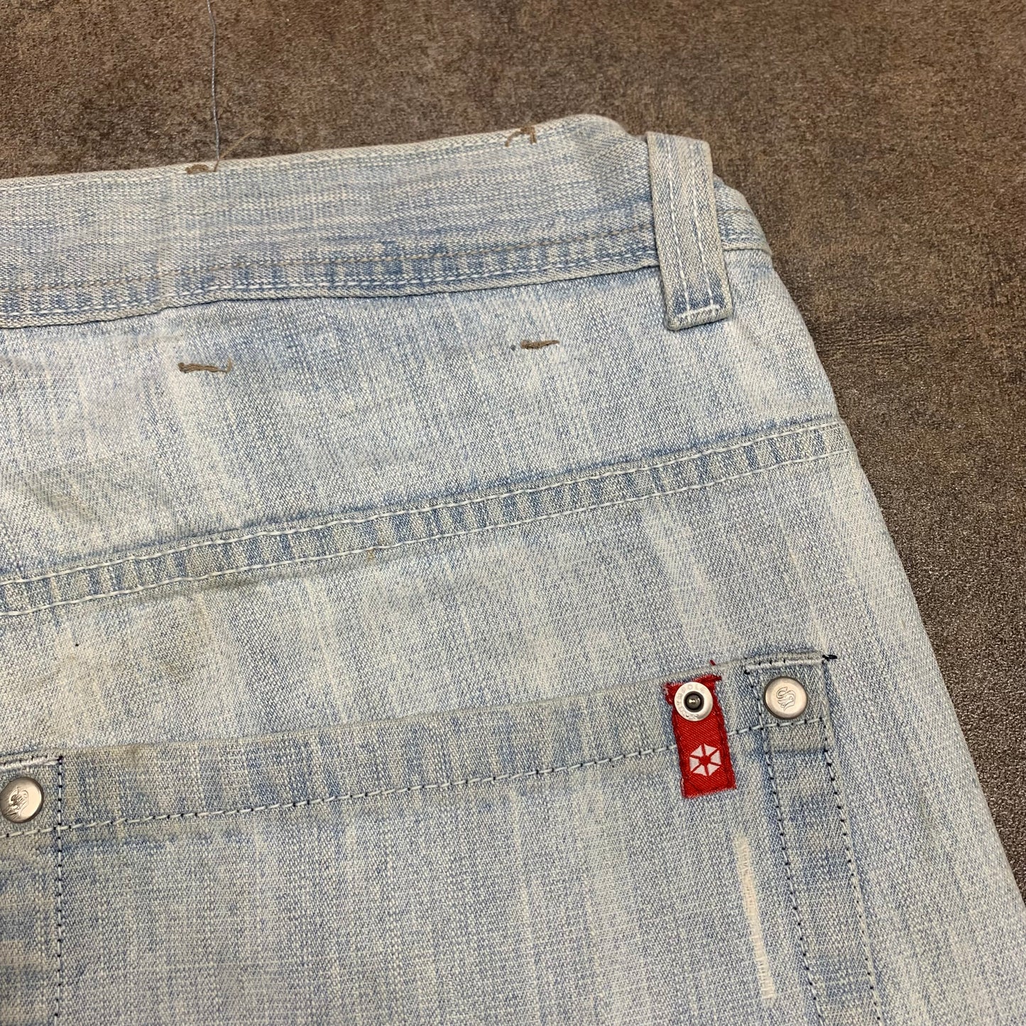 Southpole 00s pale blue baggy jorts