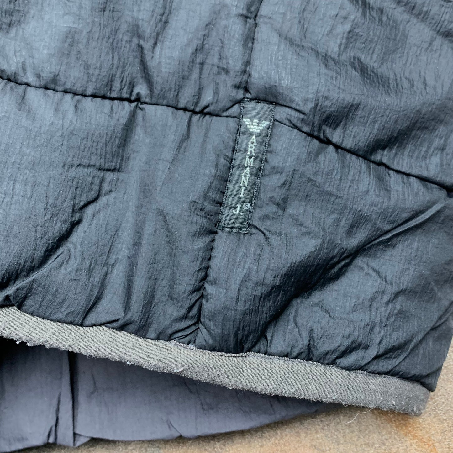 Armani Jeans 00s black puffer gilet