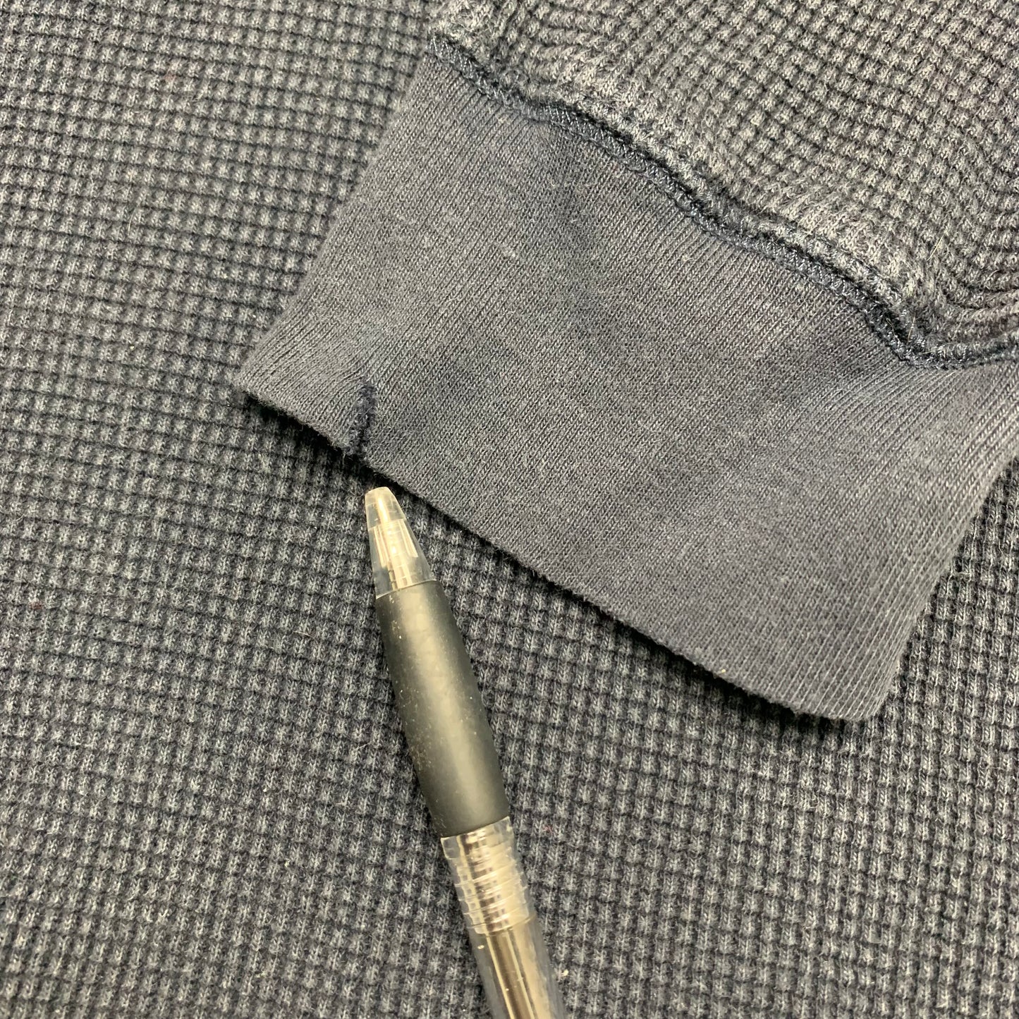 Polo Jeans 00s navy thermal long sleeve tee