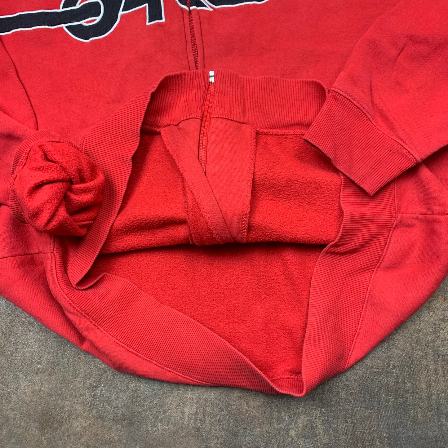 Oakley 00s red graphic zip hoodie