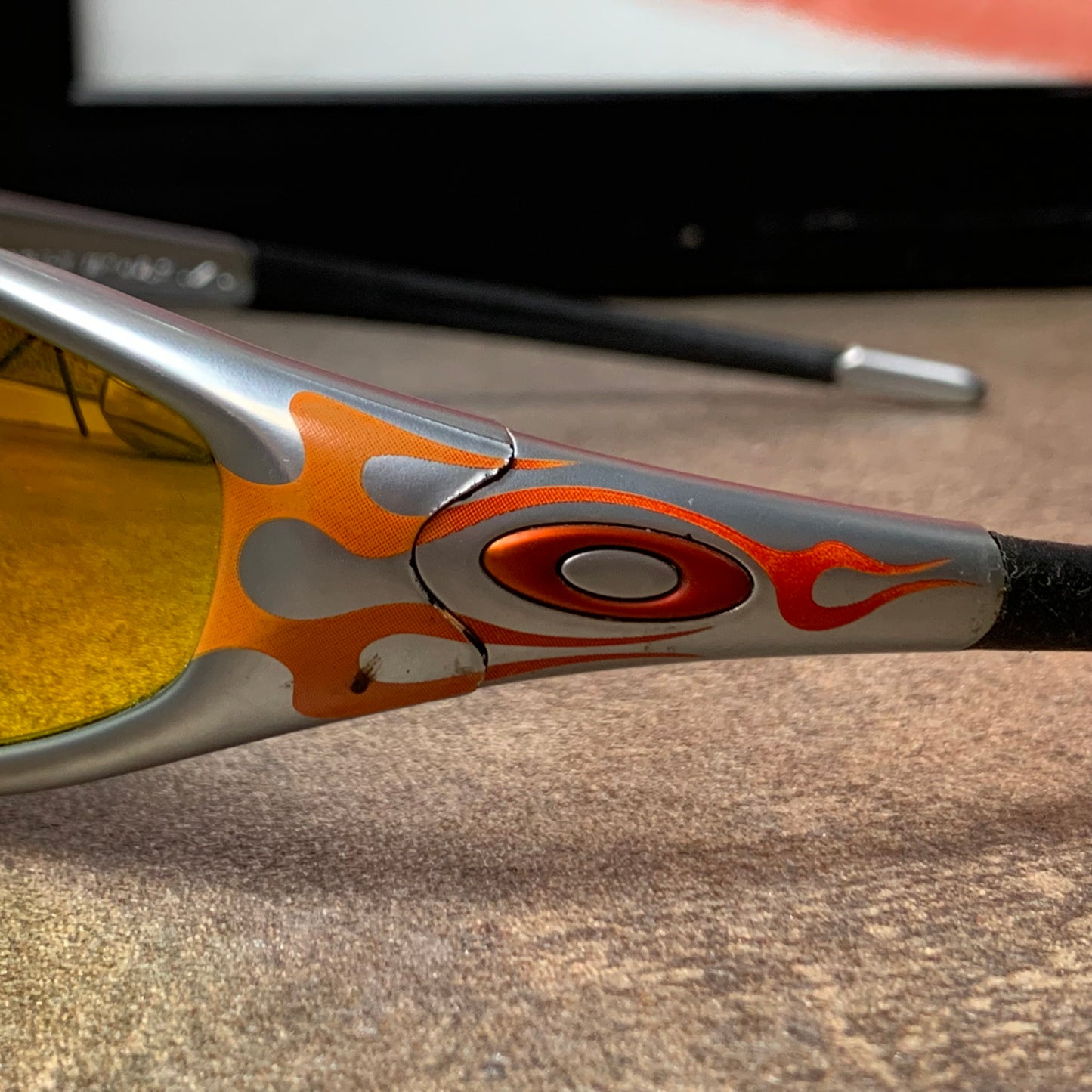 Oakley Software 90s flame graphic Straight Jacket sunglasses