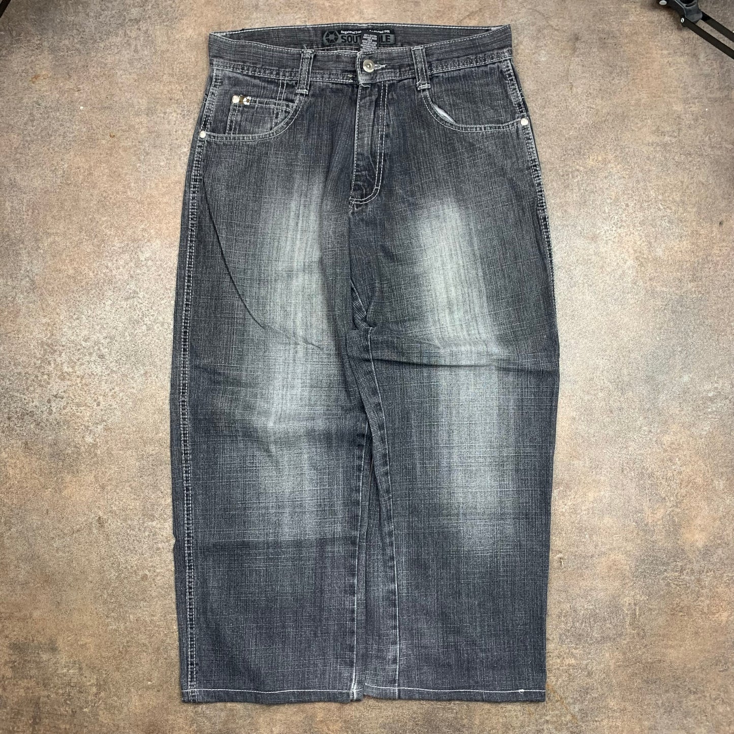 Southpole 00s baggy black grey jeans