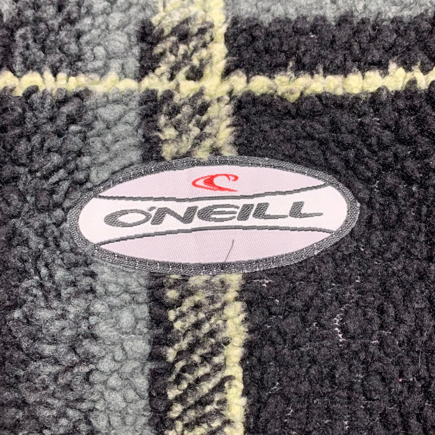 O'Neill 00s plaid quarter zip fleece