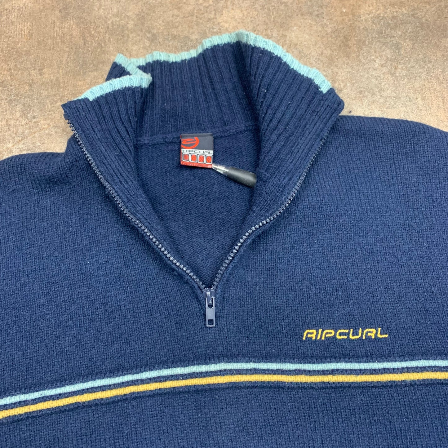 Rip Curl 00s navy quarter zip knit