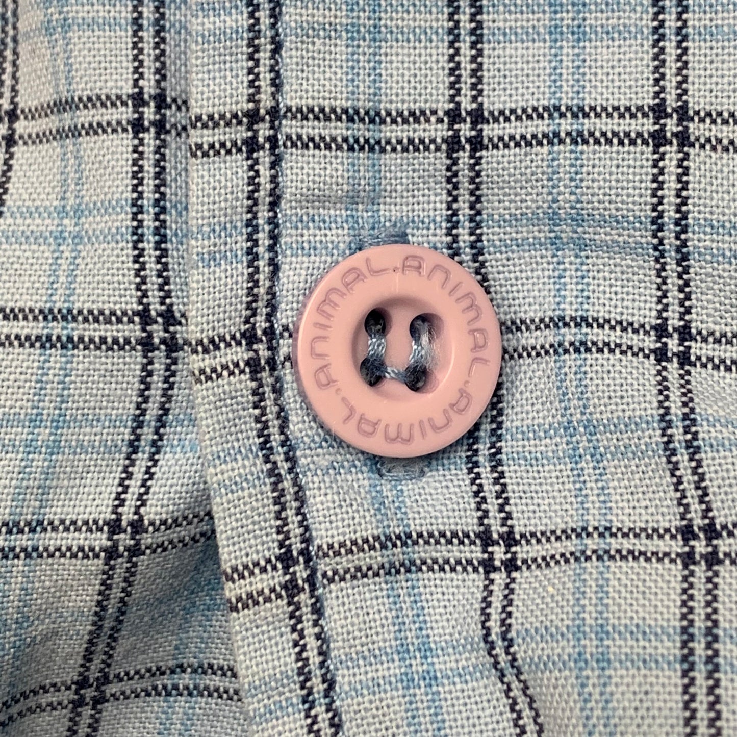 Animal 90s plaid button collar shirt