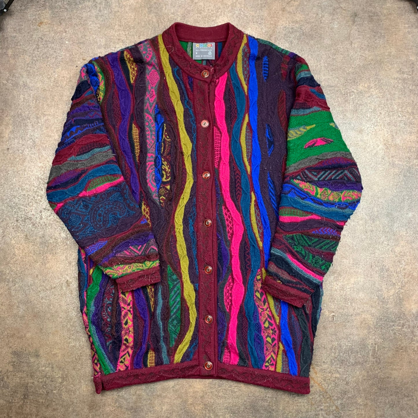 COOGI 00s chunky knit 3D cardigan