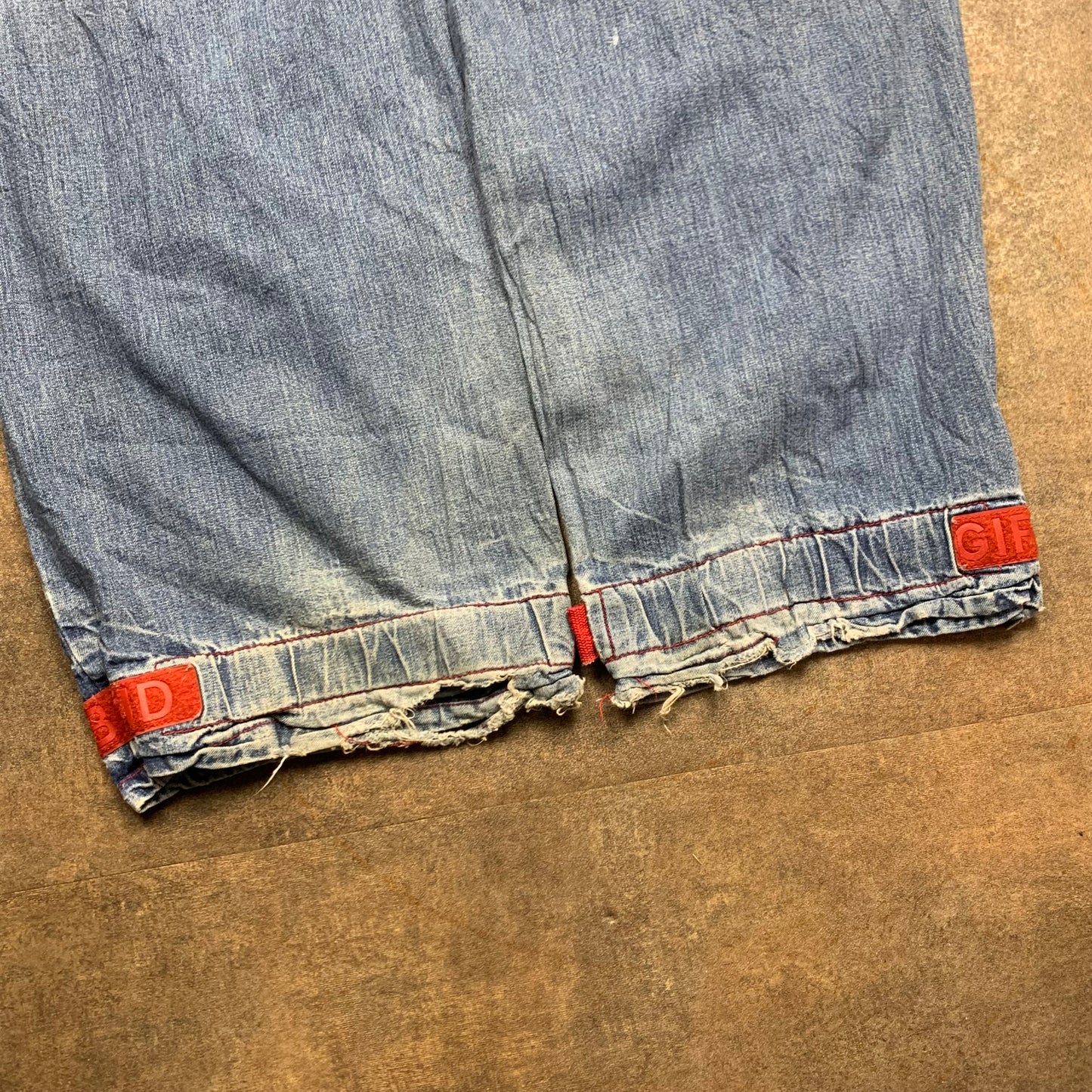 Marithé et François Girbaud 00s baggy blue cargo jeans