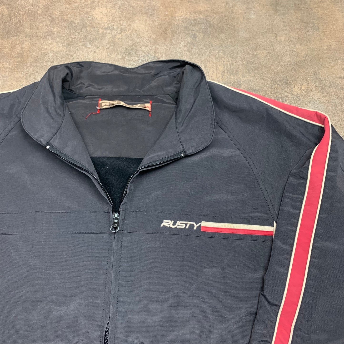 Rusty 00s black utilised track jacket