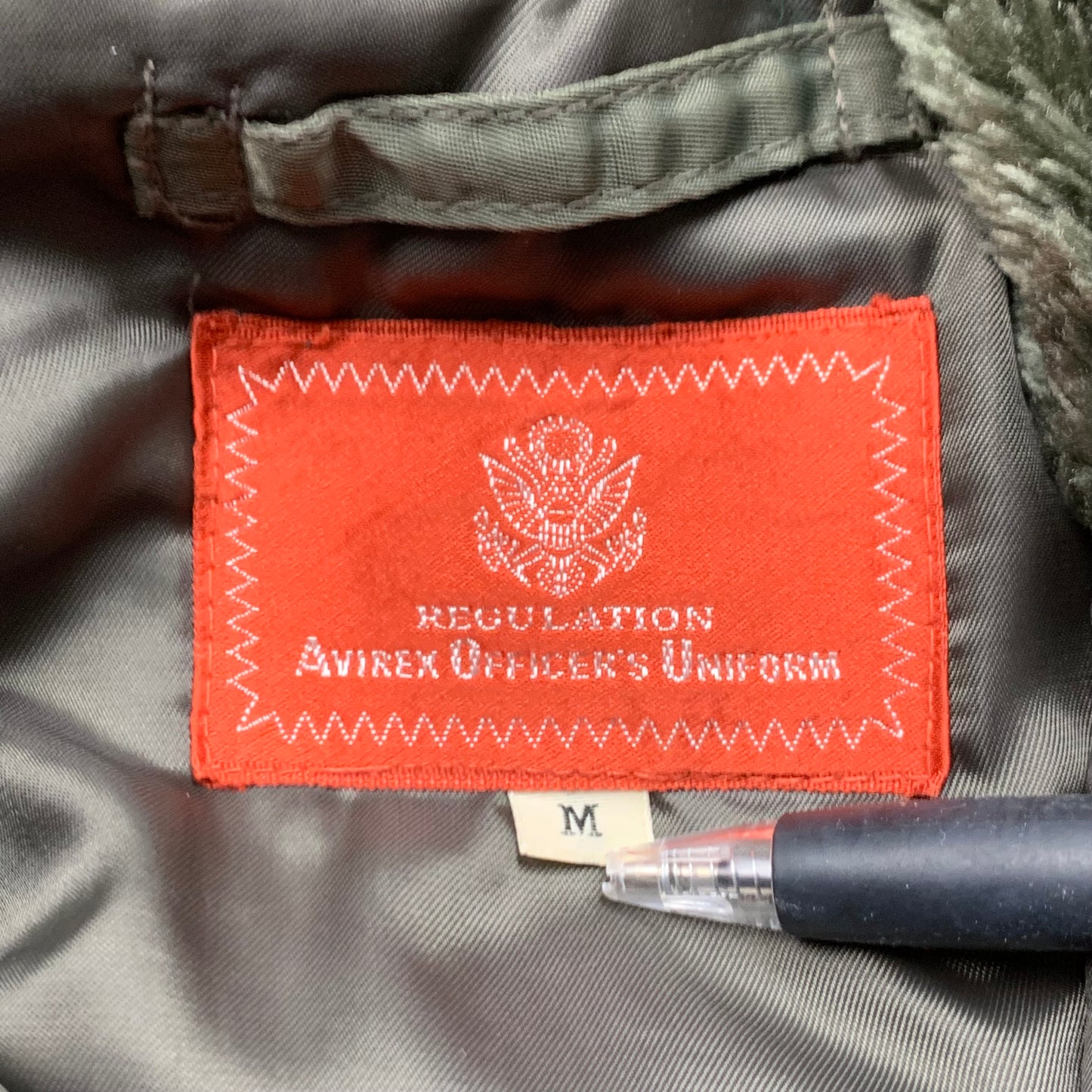 Avirex 90s khaki faded fur hood utilised parka