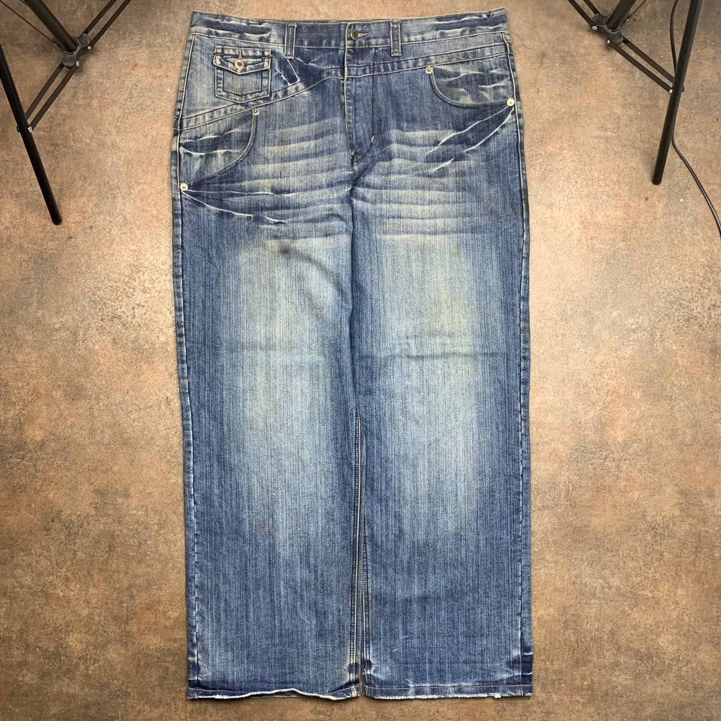 Raw Blue 00s baggy washed jeans