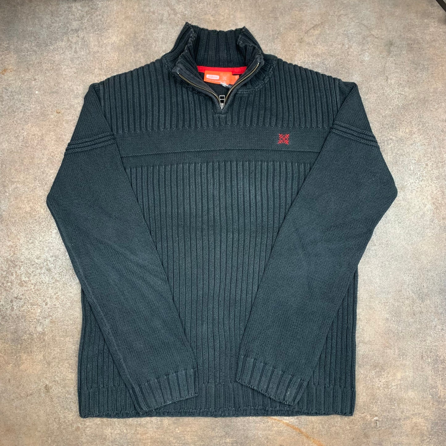 Oxbow 00s embroidered quarter zip knit