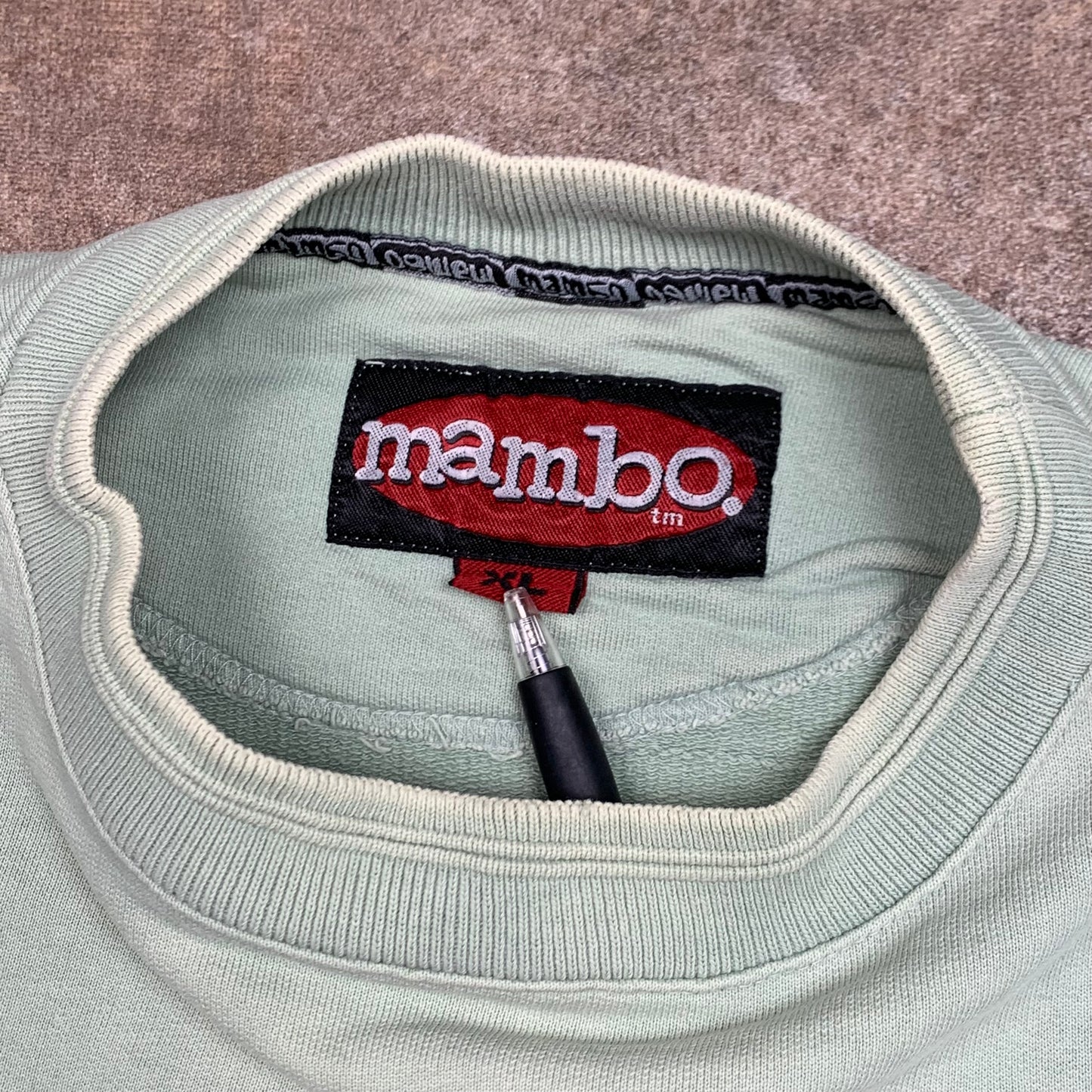 Mambo 90s mint green graphic boxy sweatshirt