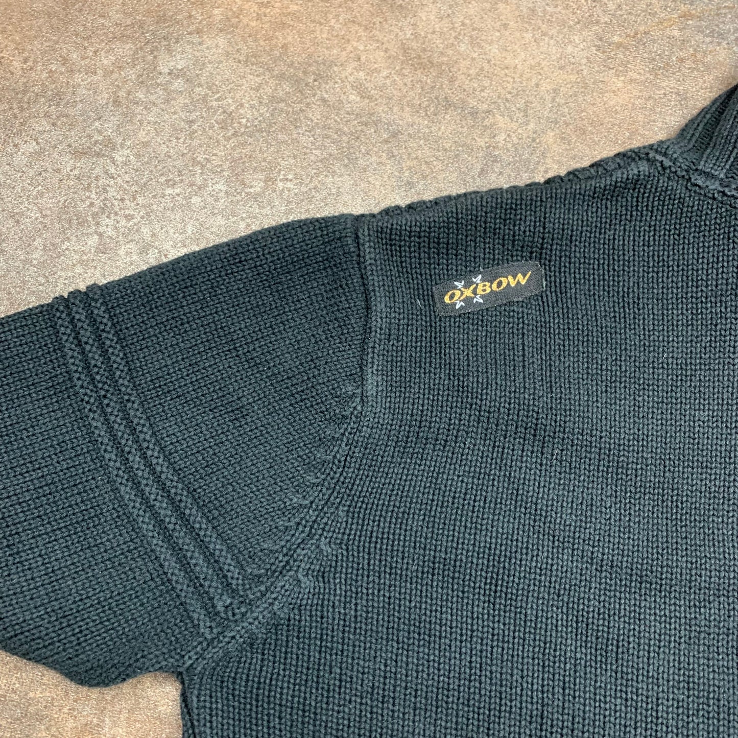 Oxbow 00s embroidered quarter zip knit