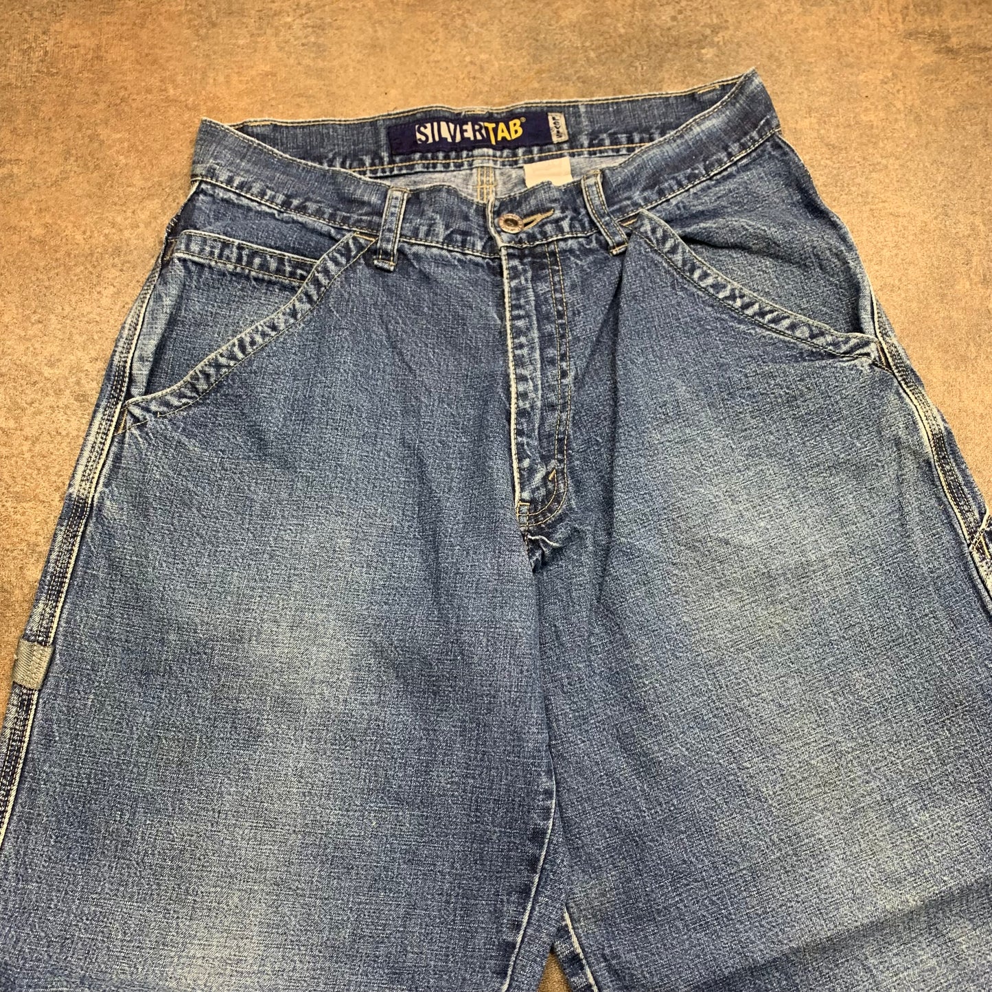 Levi's Silvertab 00s baggy carpenter blue jeans