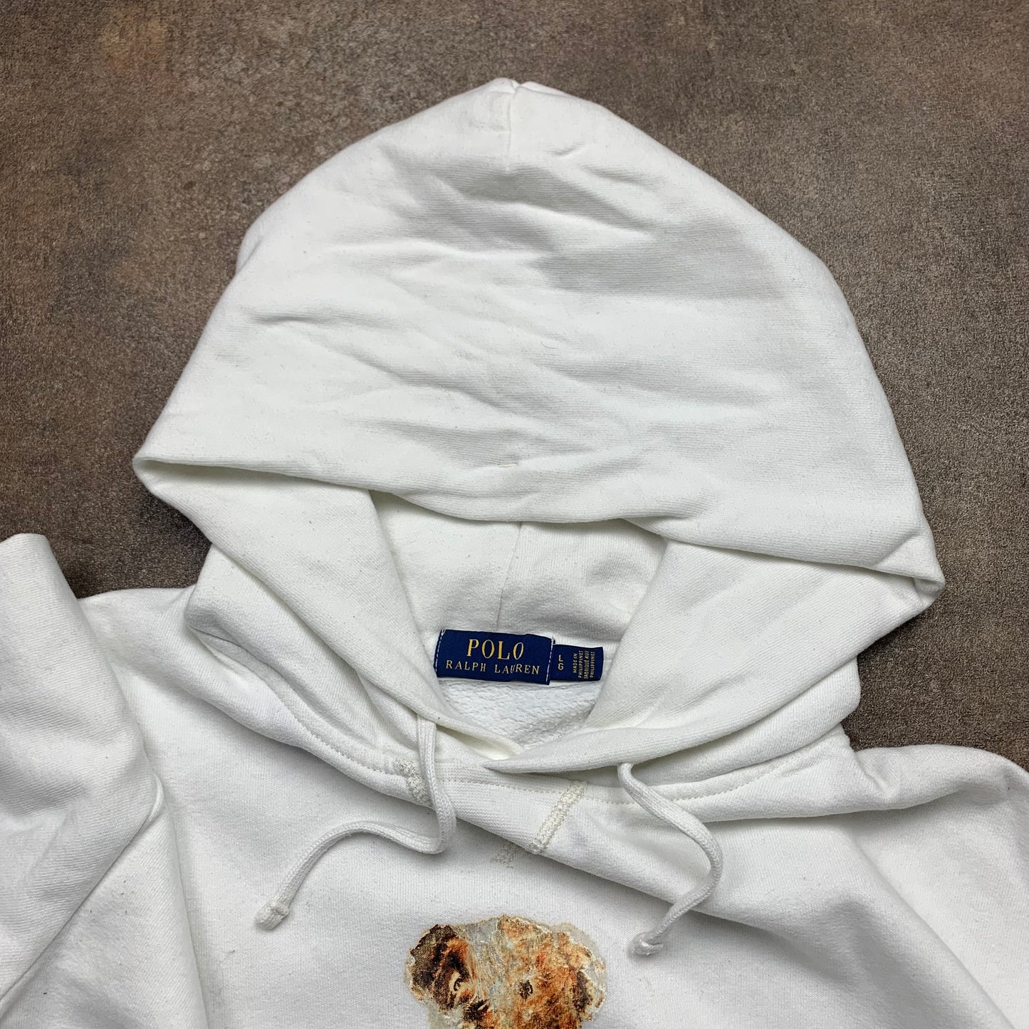 Polo Ralph Lauren white teddy bear hoodie