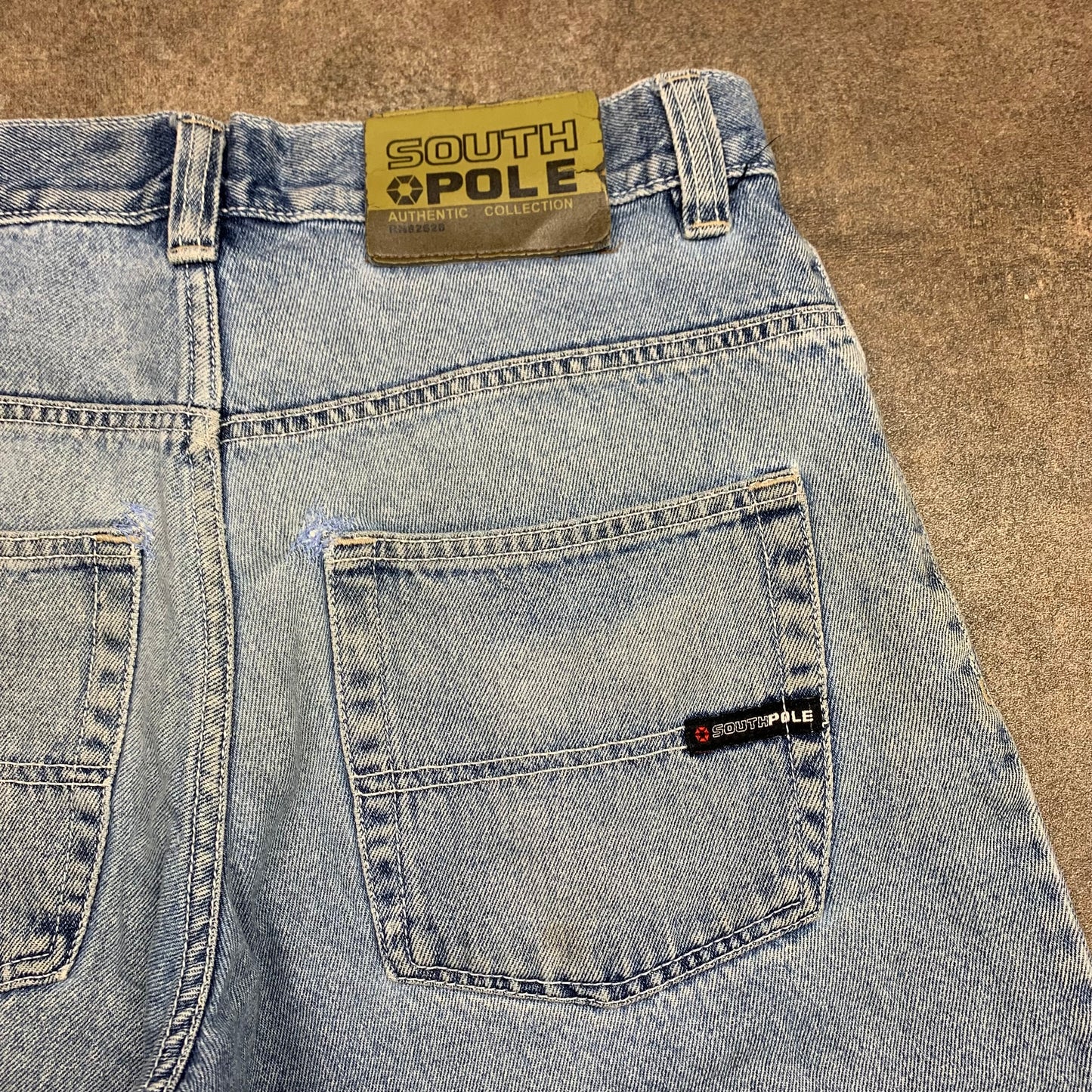Southpole 00s pale blue baggy jorts