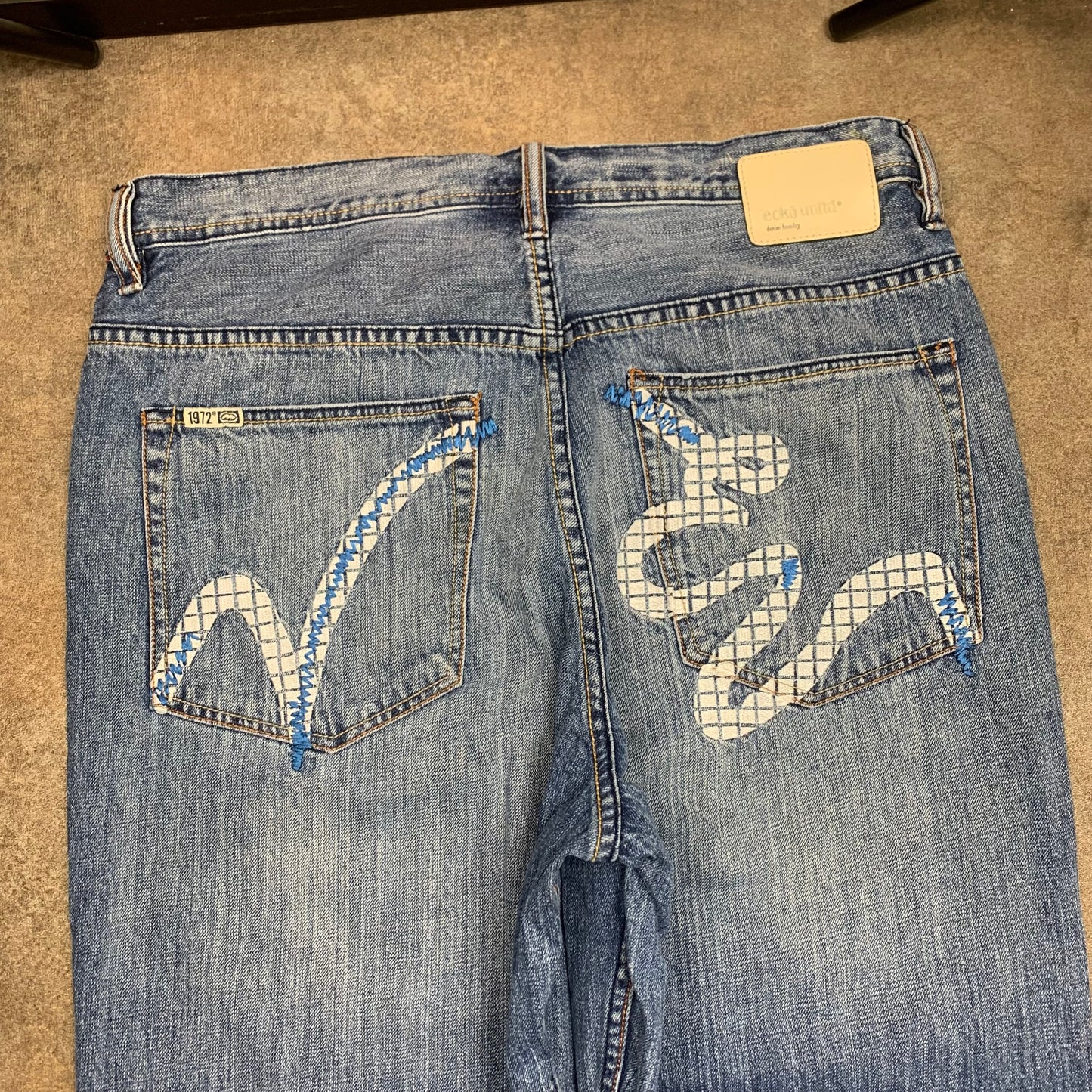 Ecko Unltd. 00s graphic baggy blue jeans
