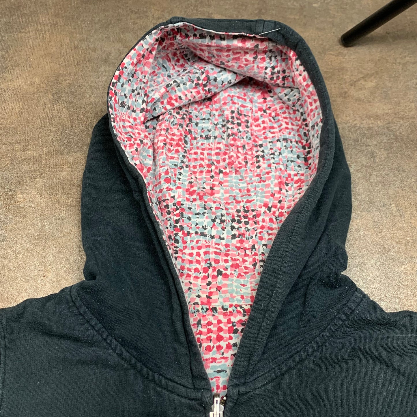 DC Shoes 00s reversible black pink graphic hoodie
