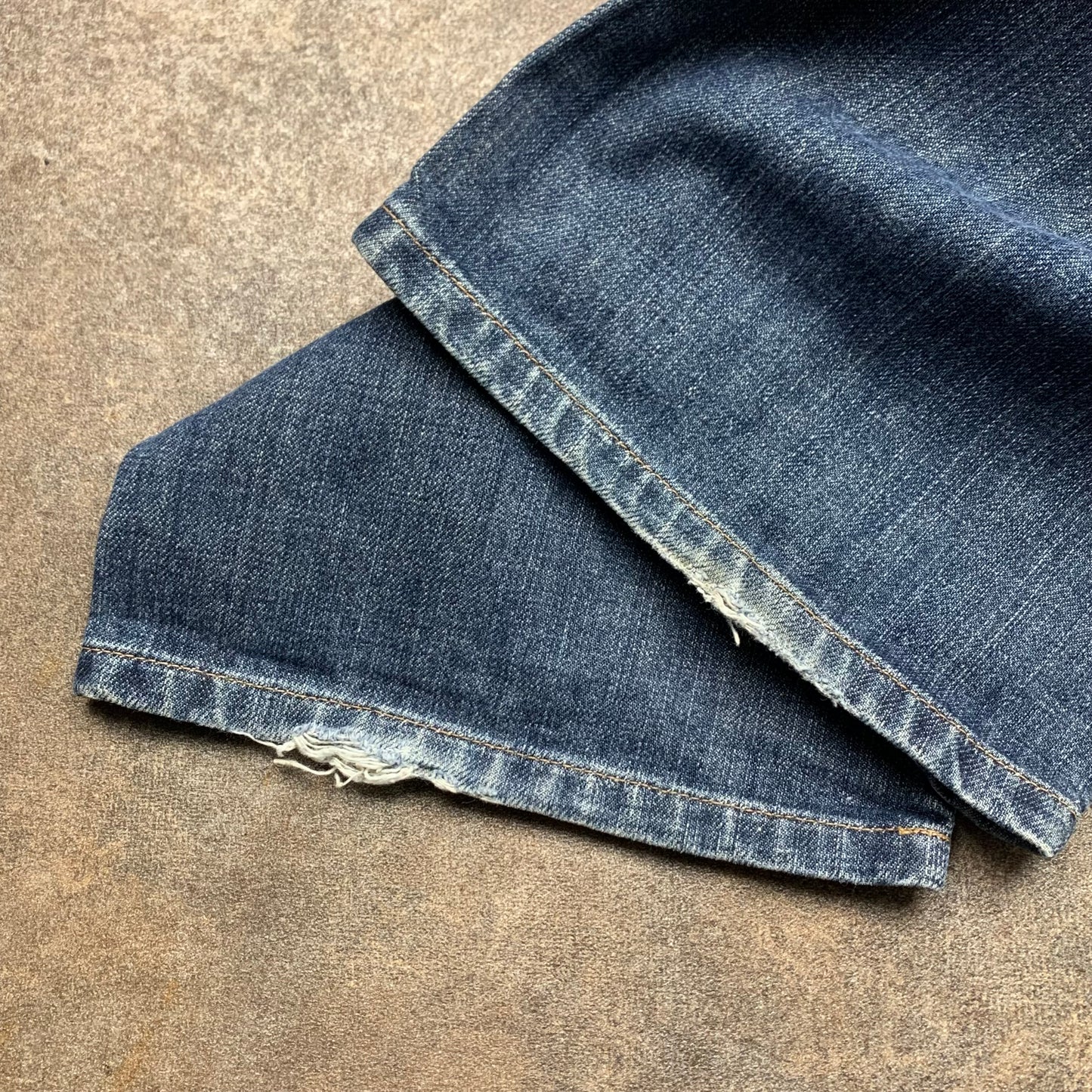 FCUK 00s navy embroidered jeans