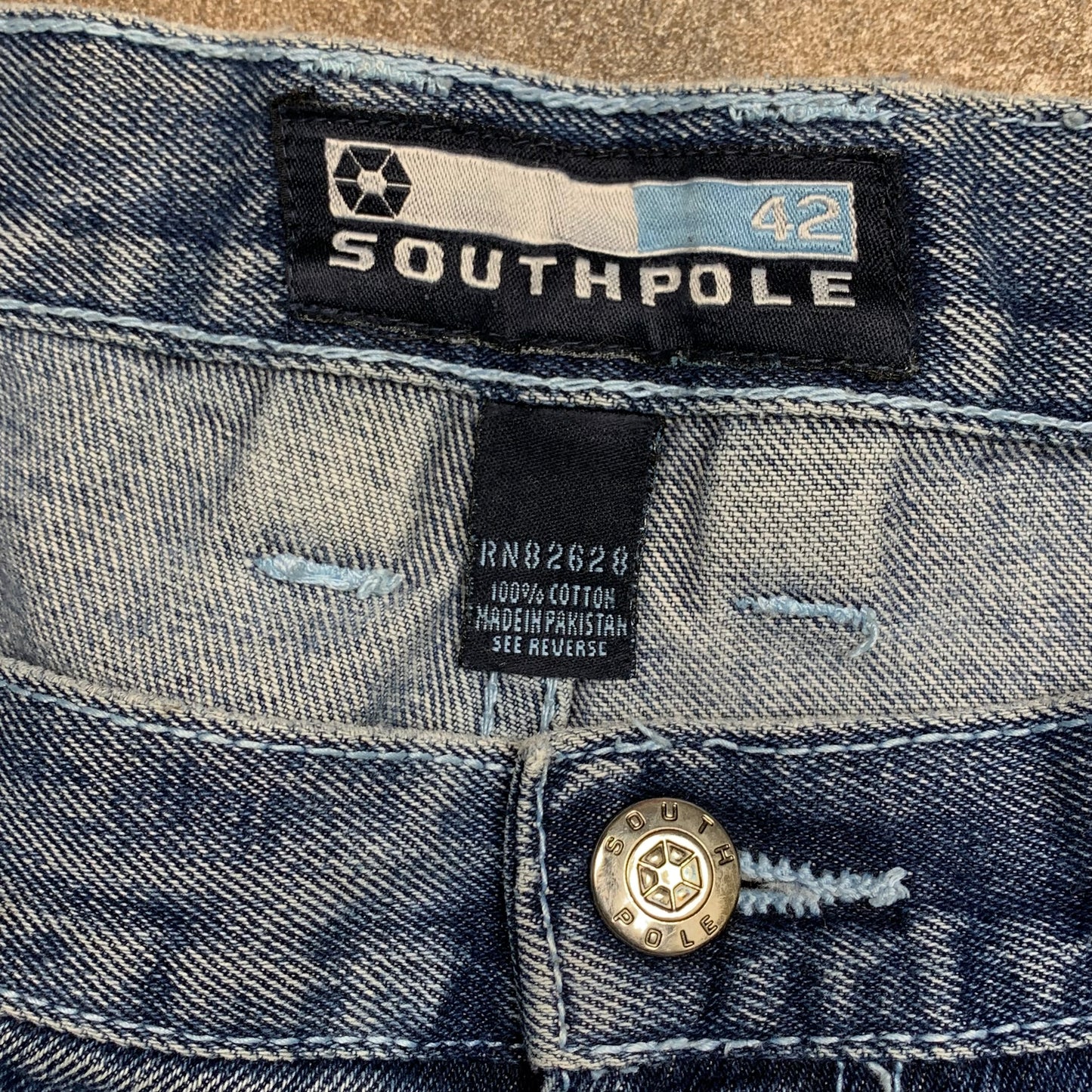 Southpole 90s blue baggy carpenter jorts