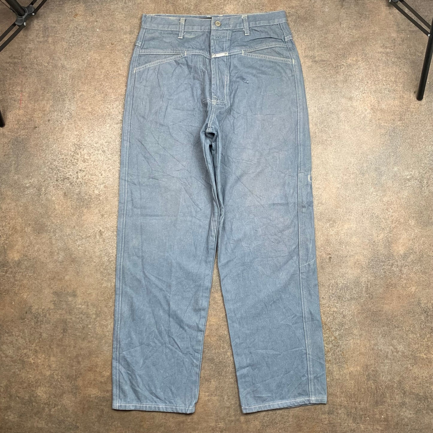 Marithé + François Girbaud 00s baggy grey-blue jeans
