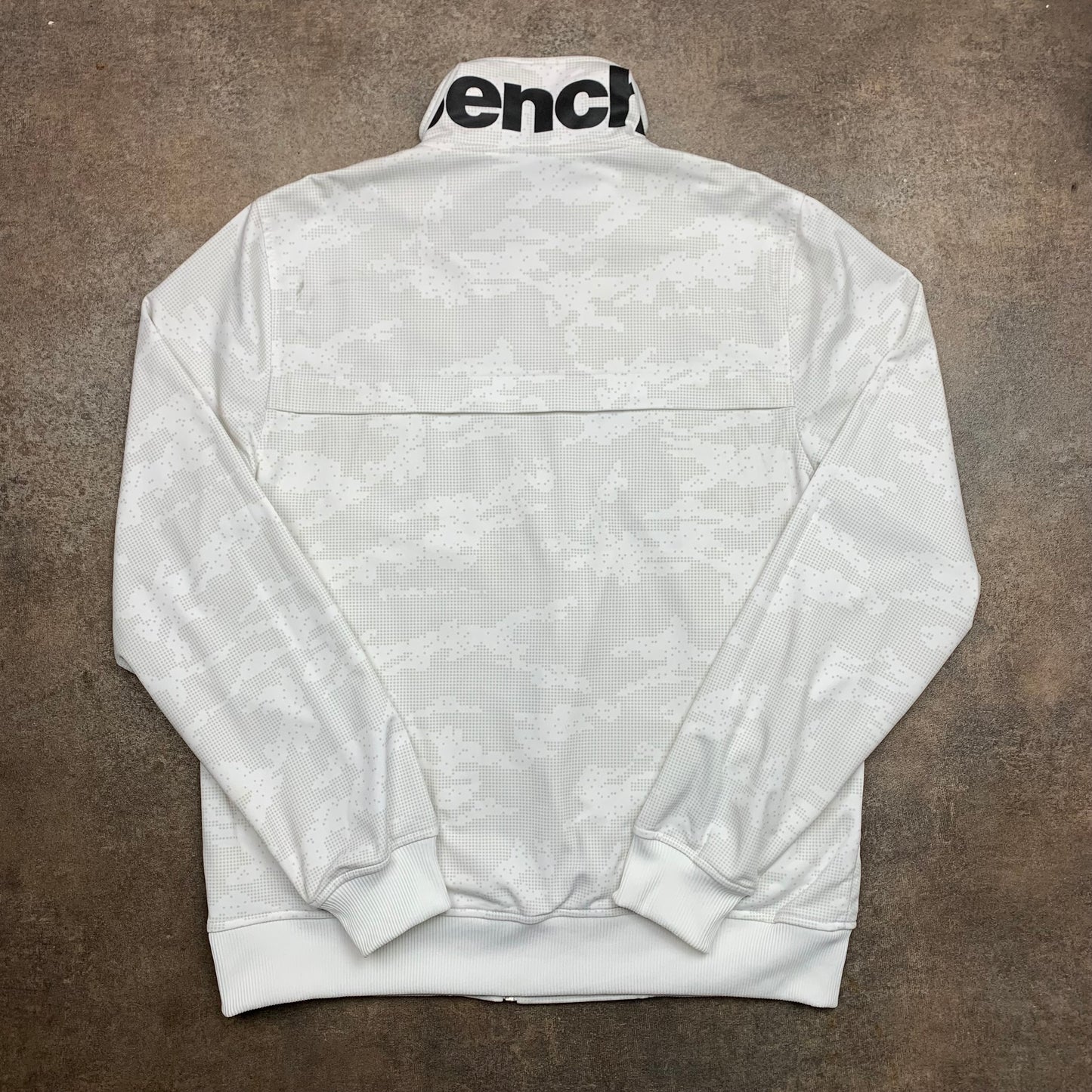 Bench 00s double zip white jumper