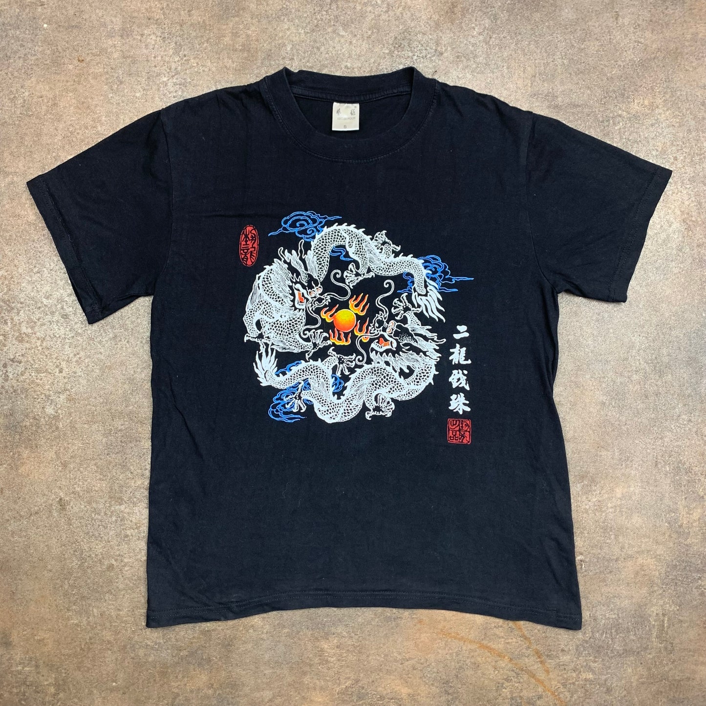 00s dragon black graphic boxy tee