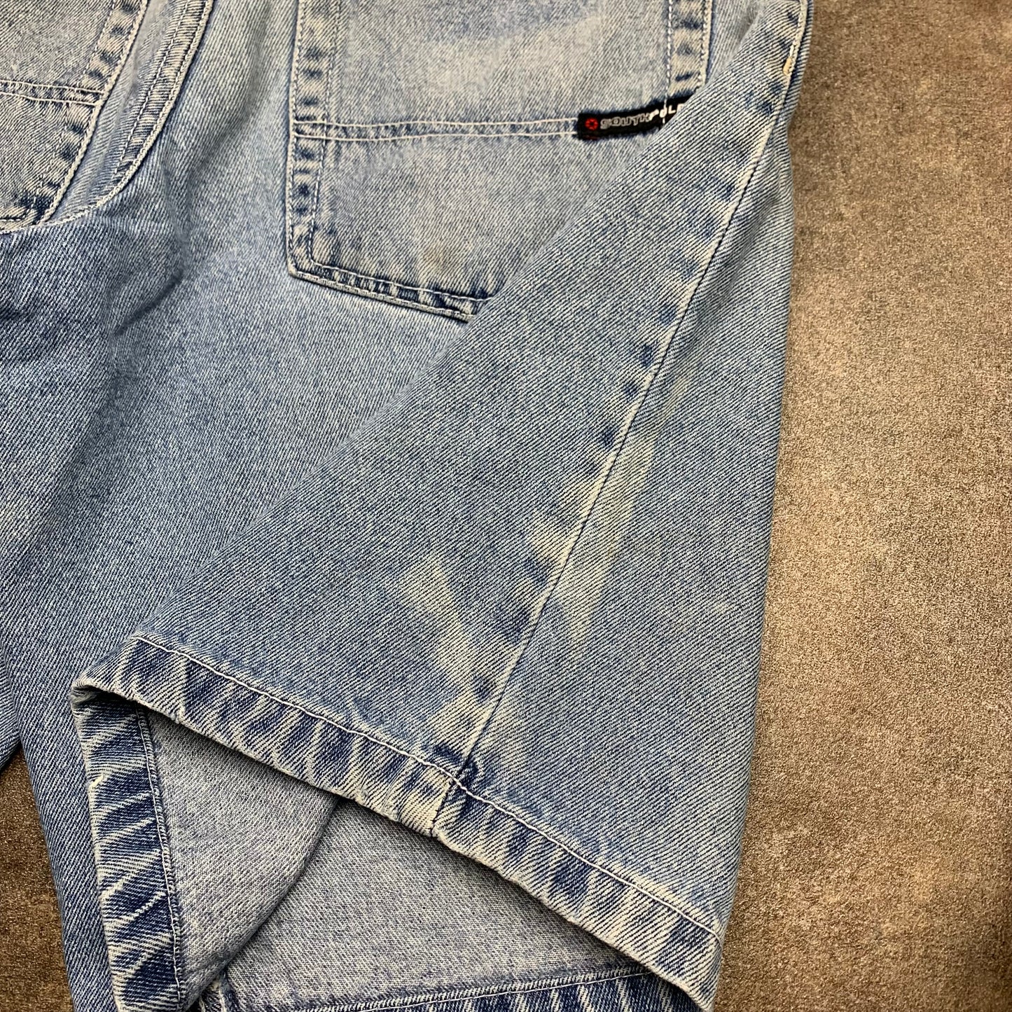Southpole 00s pale blue baggy jorts