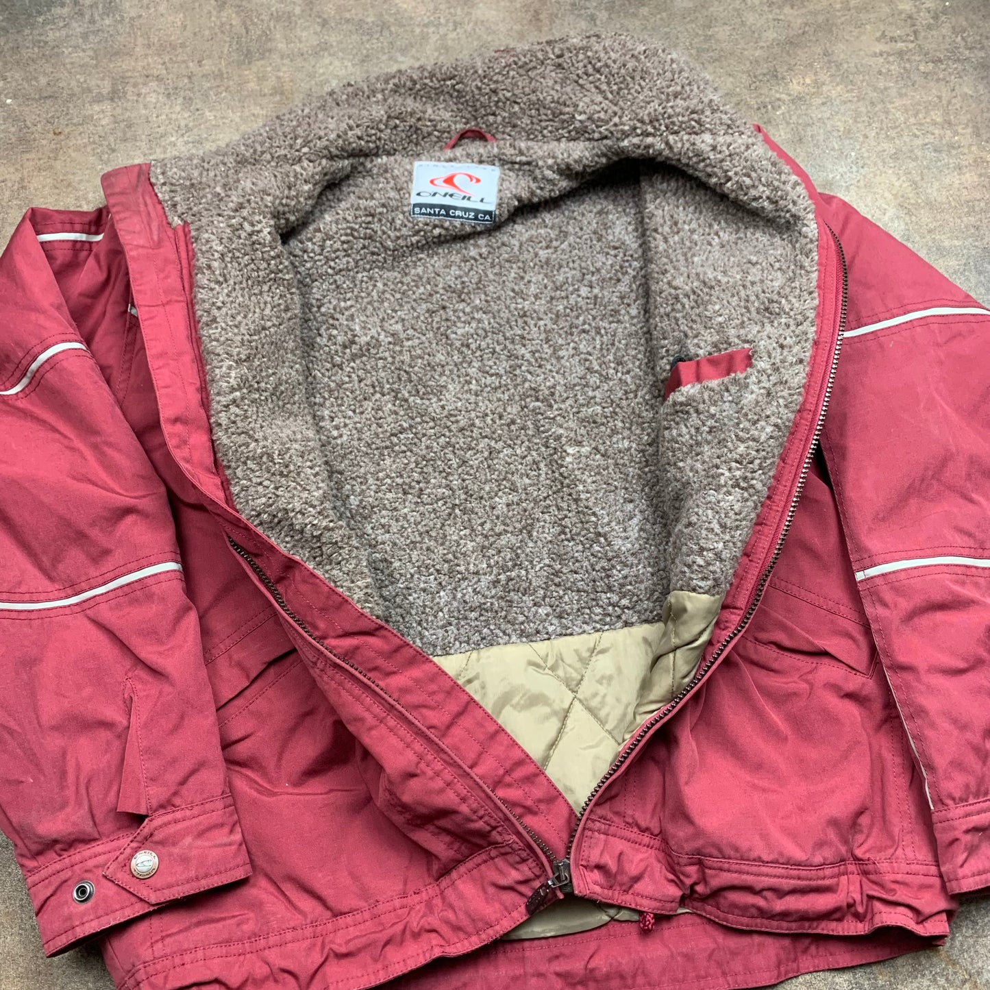 O'Neill 00s pink utilised lined zip jacket