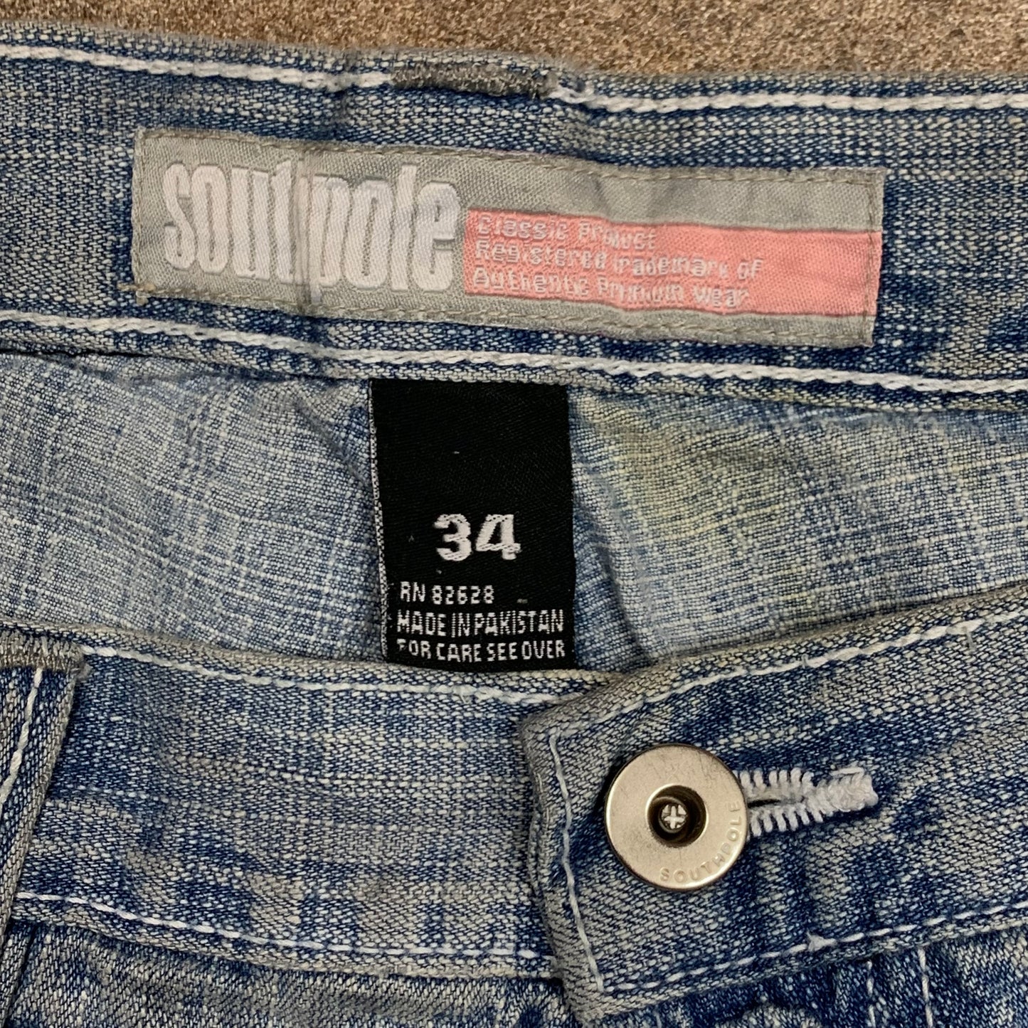 Southpole 00s pale blue baggy cargo jorts