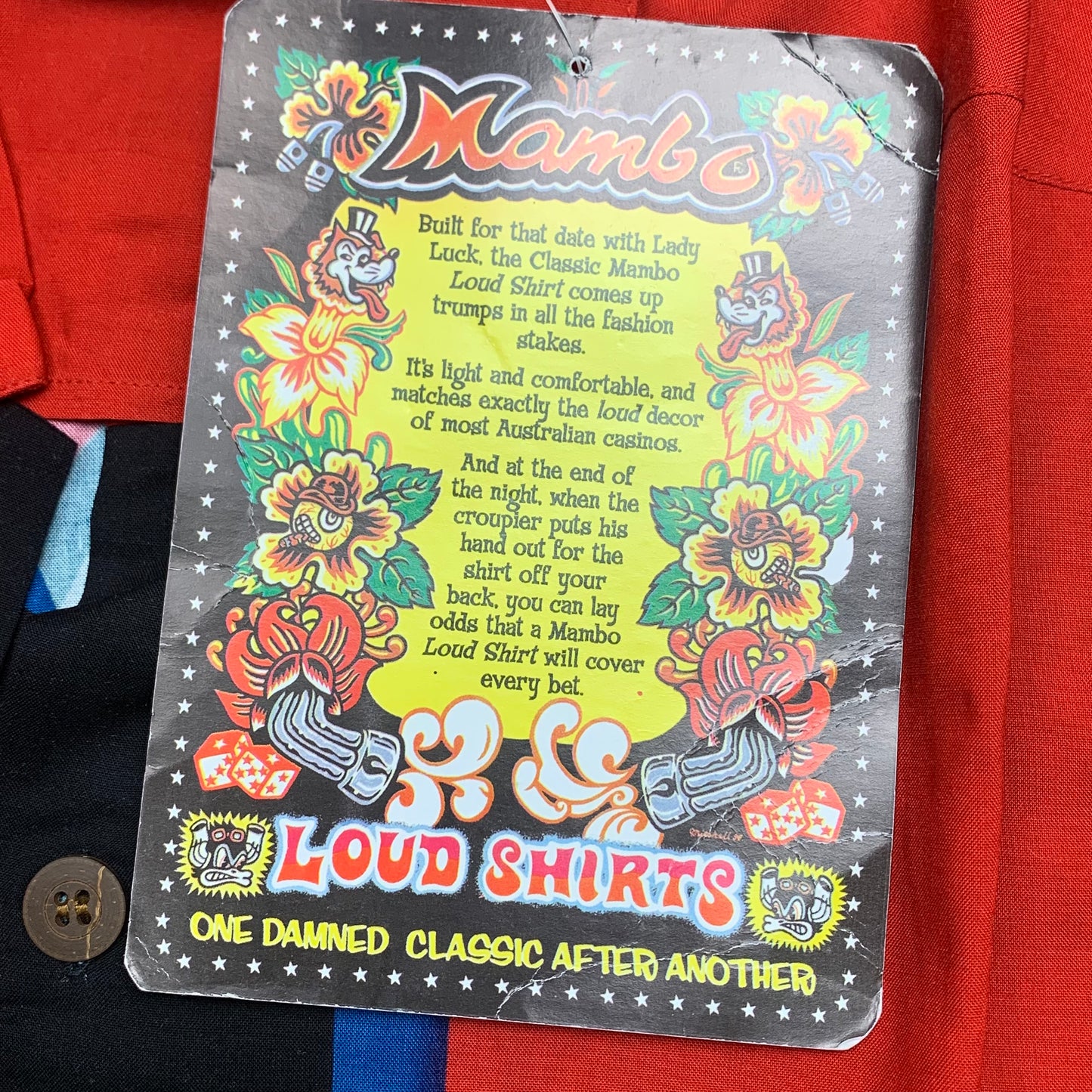 Mambo 90s red blue graphic Loud Shirt