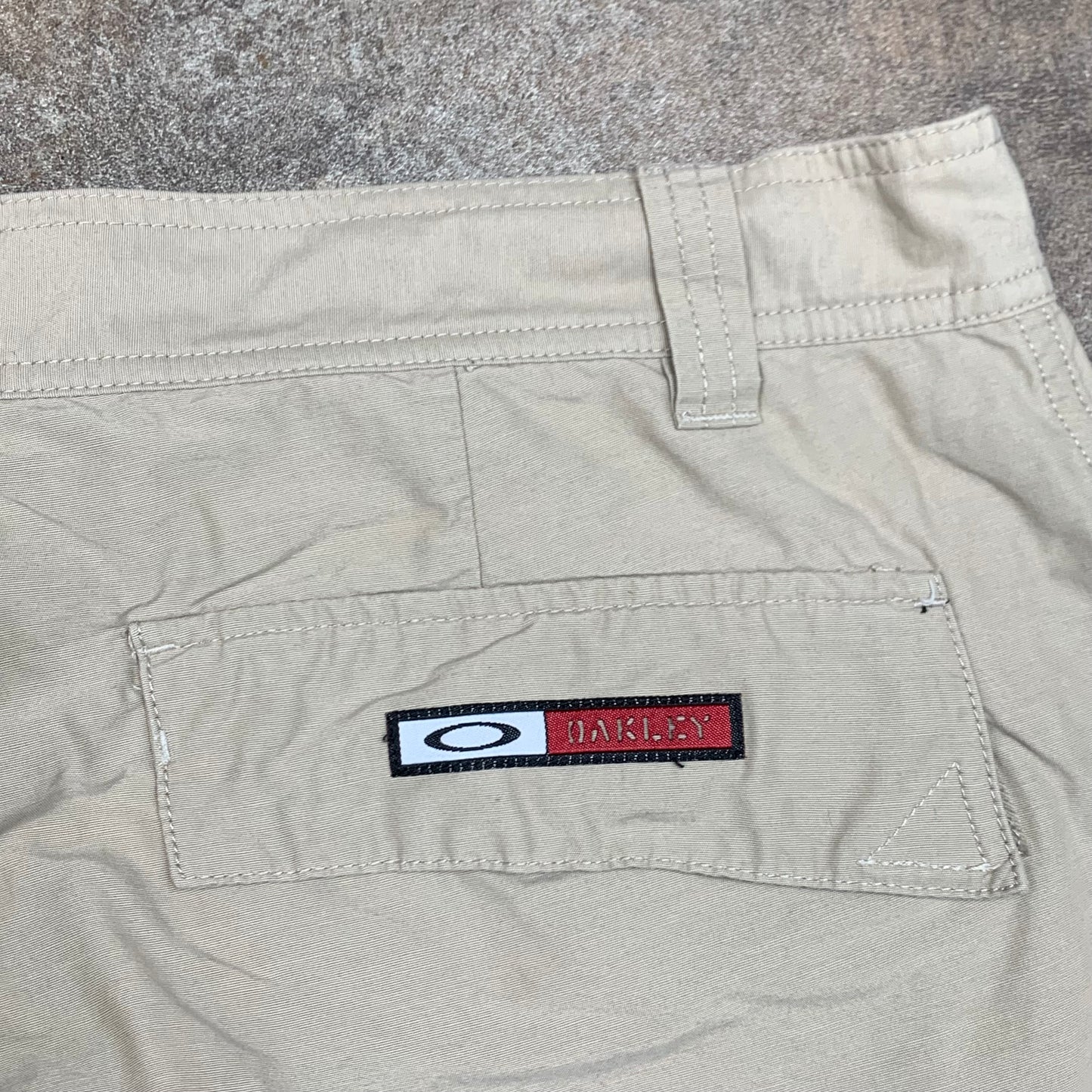 Oakley Software 00s cream baggy cargo shorts