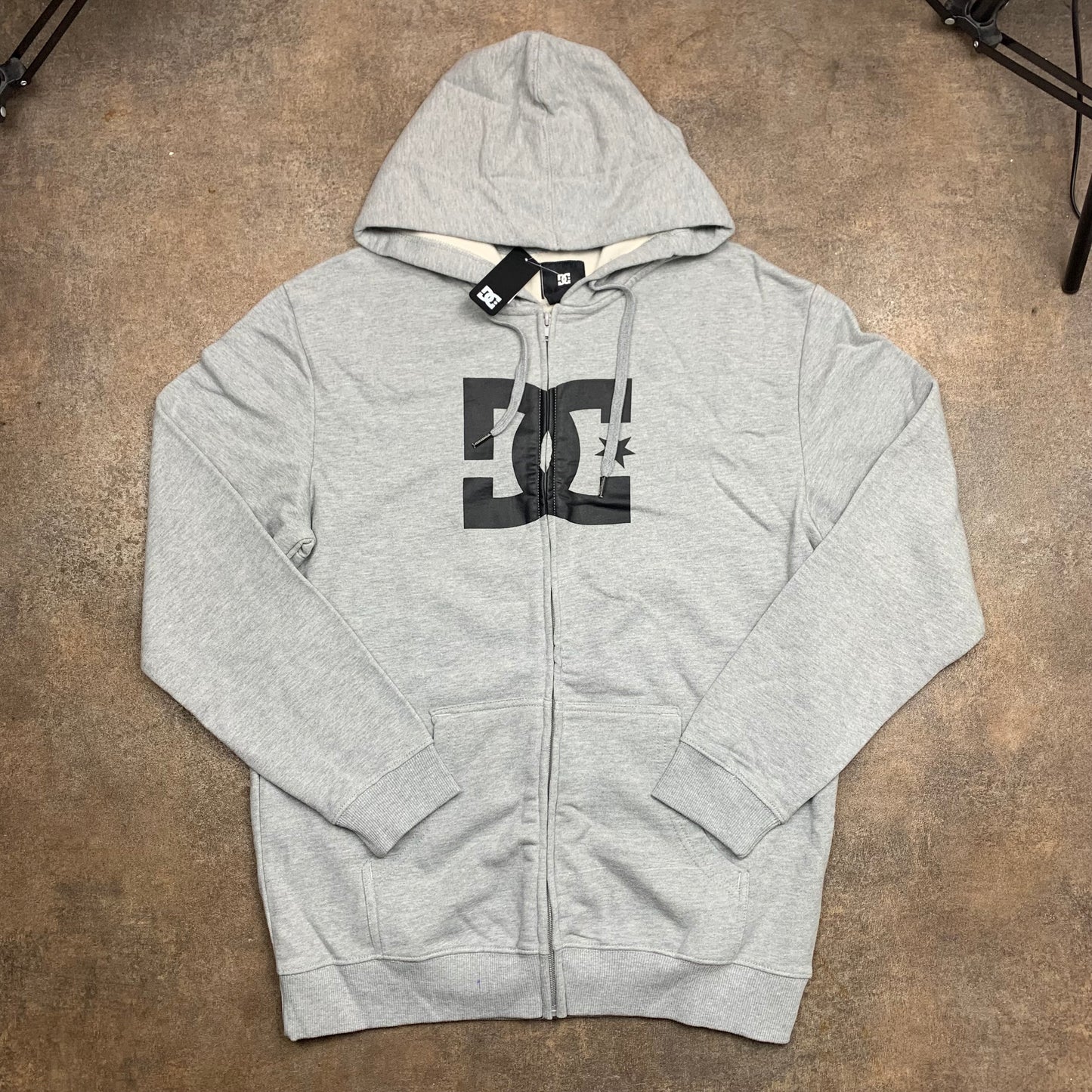 DC Shoes grunge graphic zip hoodie