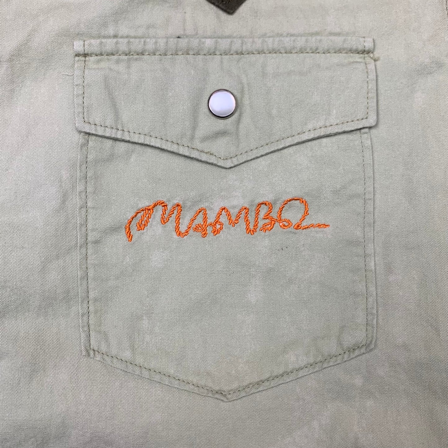 Mambo 00s white-khaki floral graphic shirt
