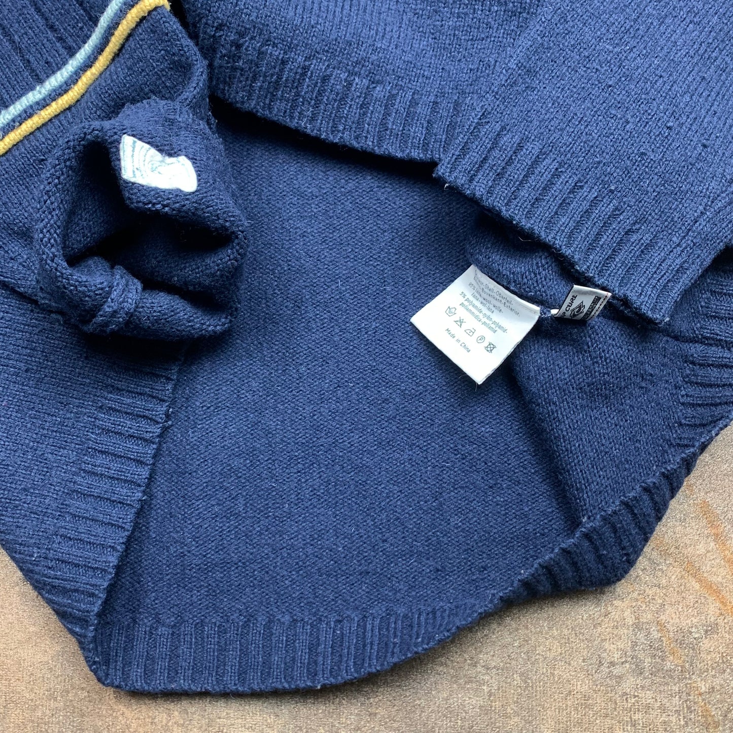 Rip Curl 00s navy quarter zip knit