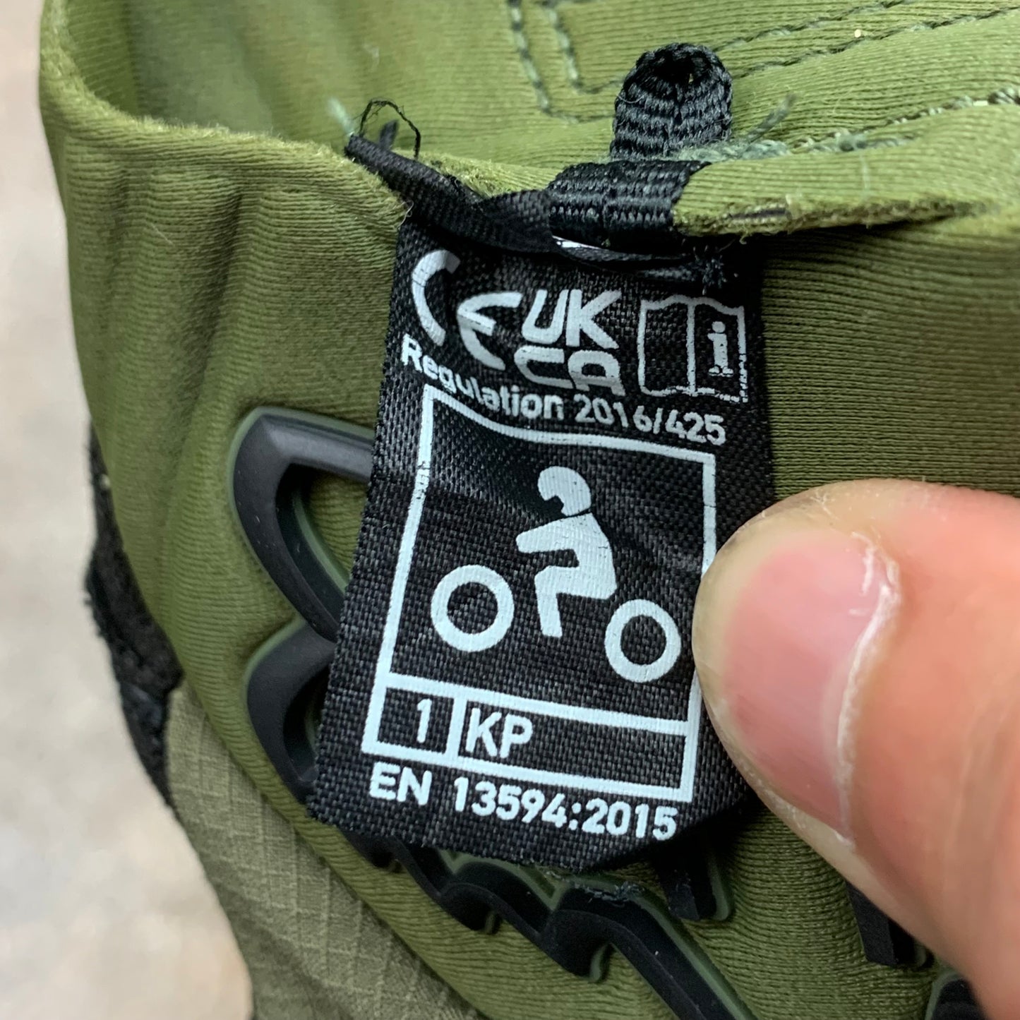 Fox Racing khaki green motorbike gloves