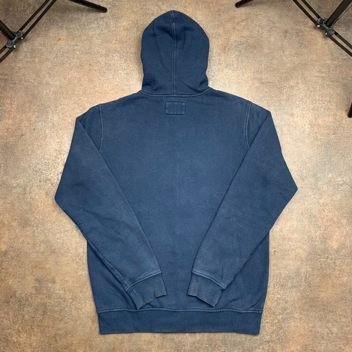 Hurley 00s navy graphic boxy zip hoodie