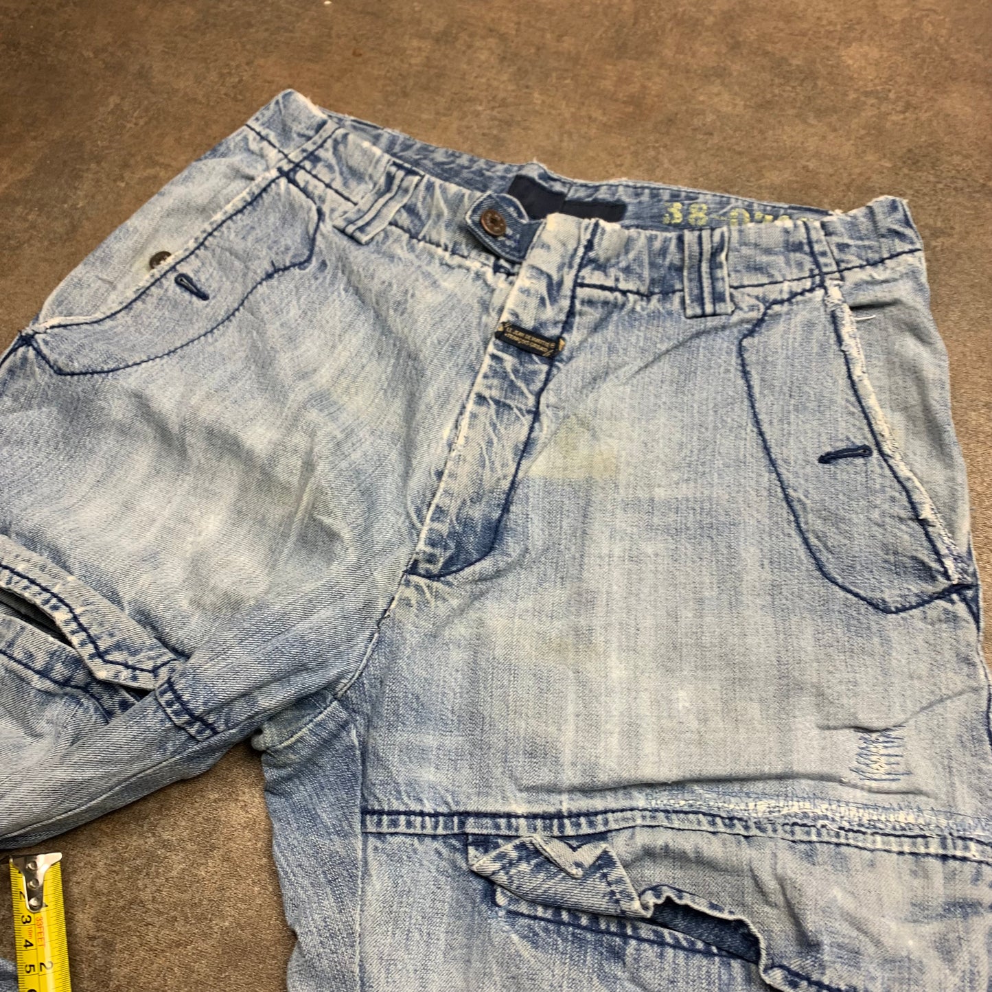 Marithé + François Girbaud 00s baggy graphic blue jeans