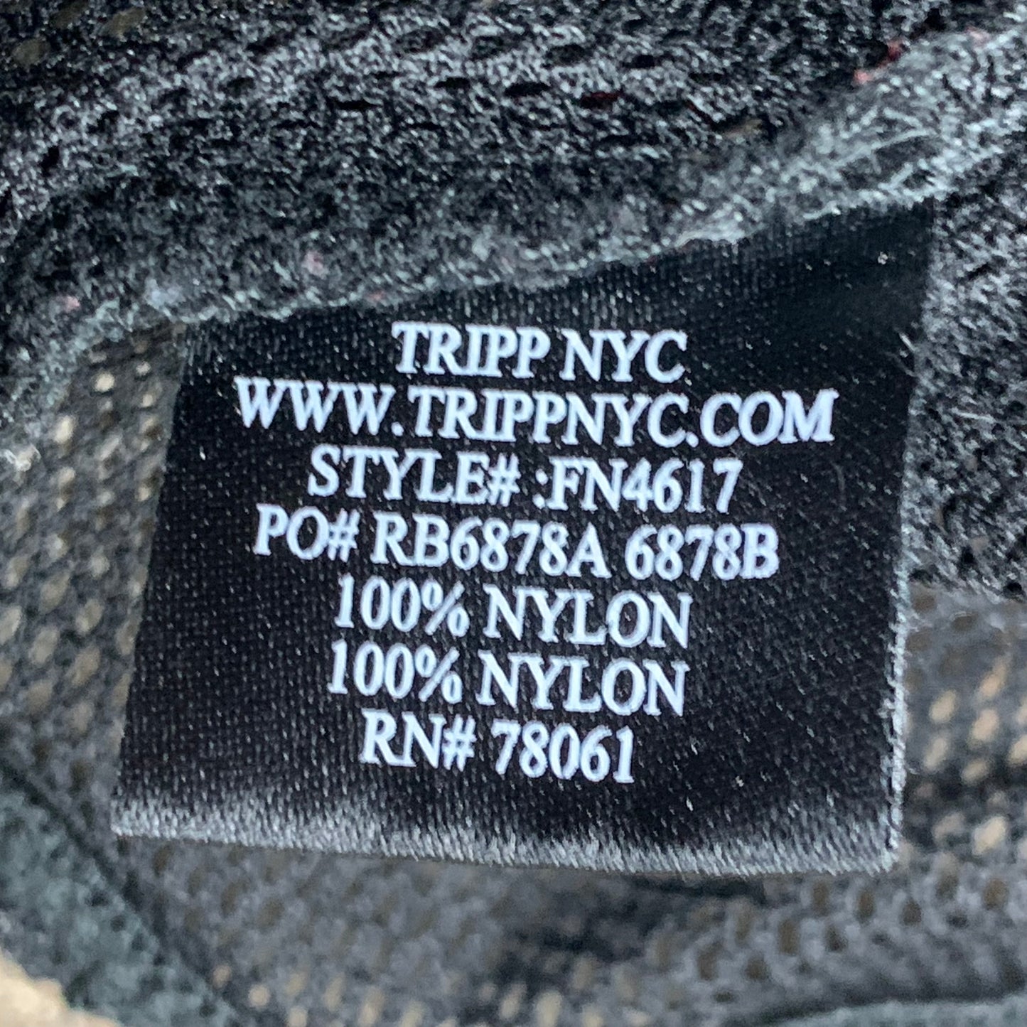 Tripp NYC 00s fishnet long sleeve crop top
