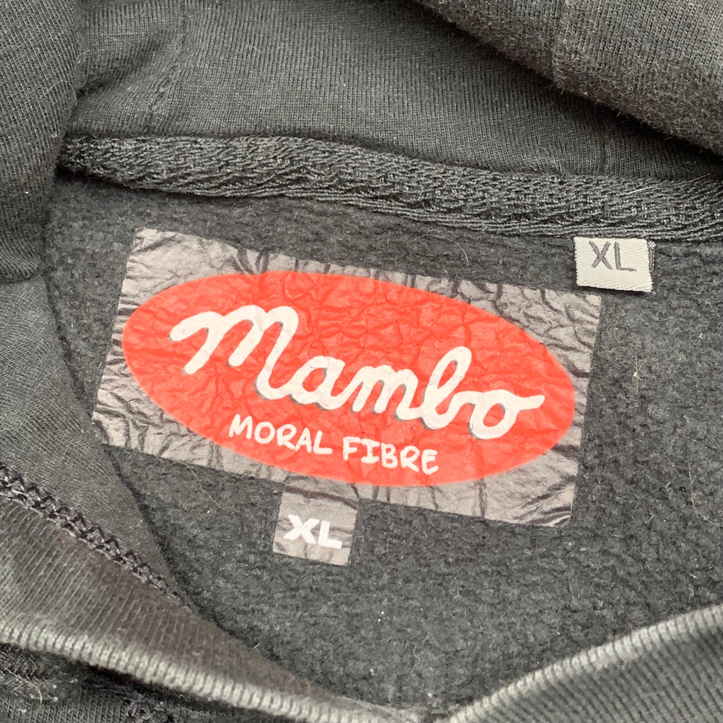 Mambo graphic black boxy hoodie