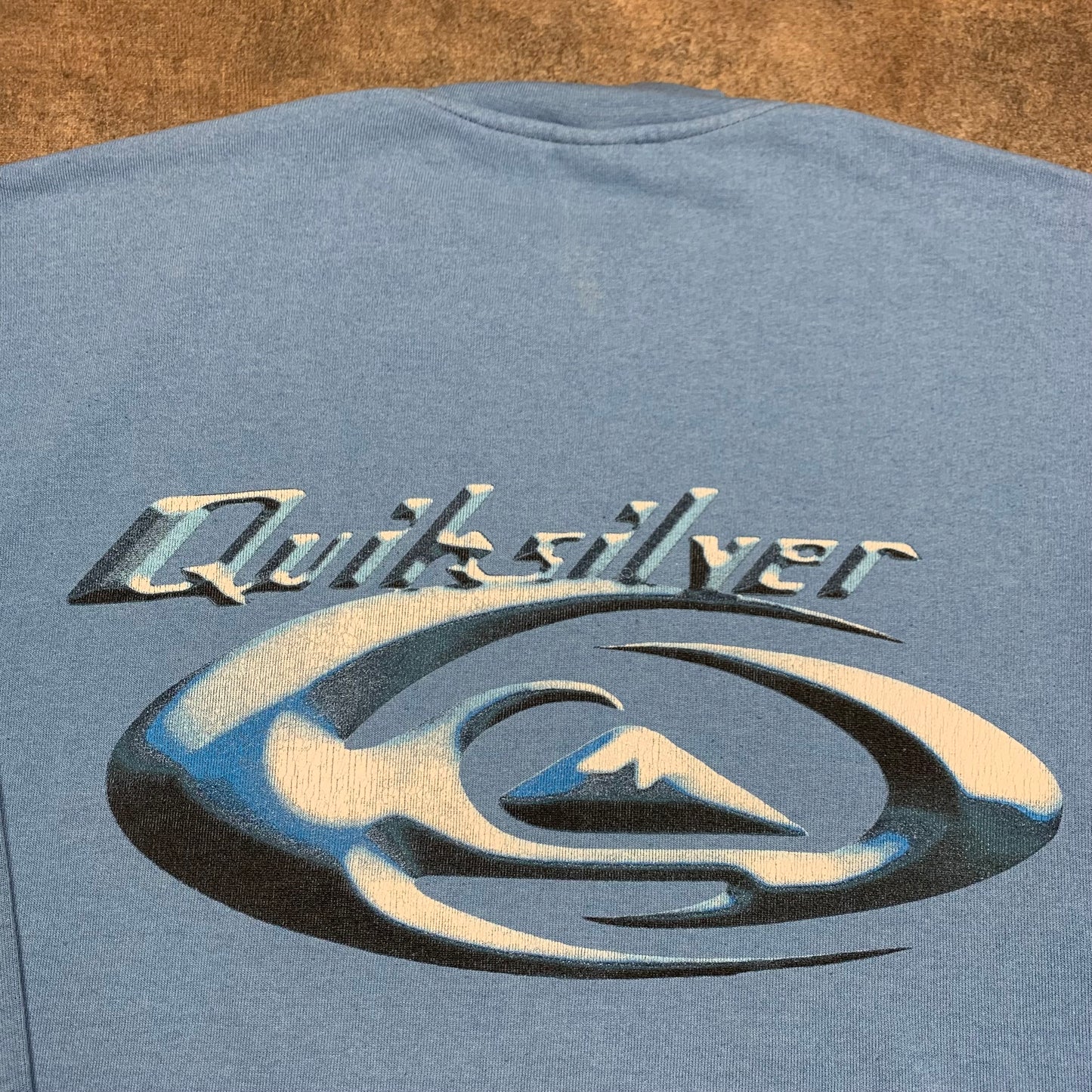 Quiksilver 90s blue graphic boxy sweatshirt